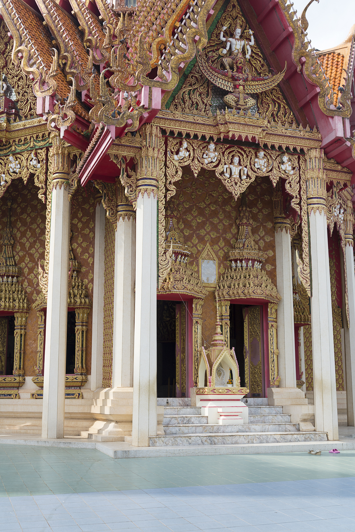 buddha temple at the top in thailand.