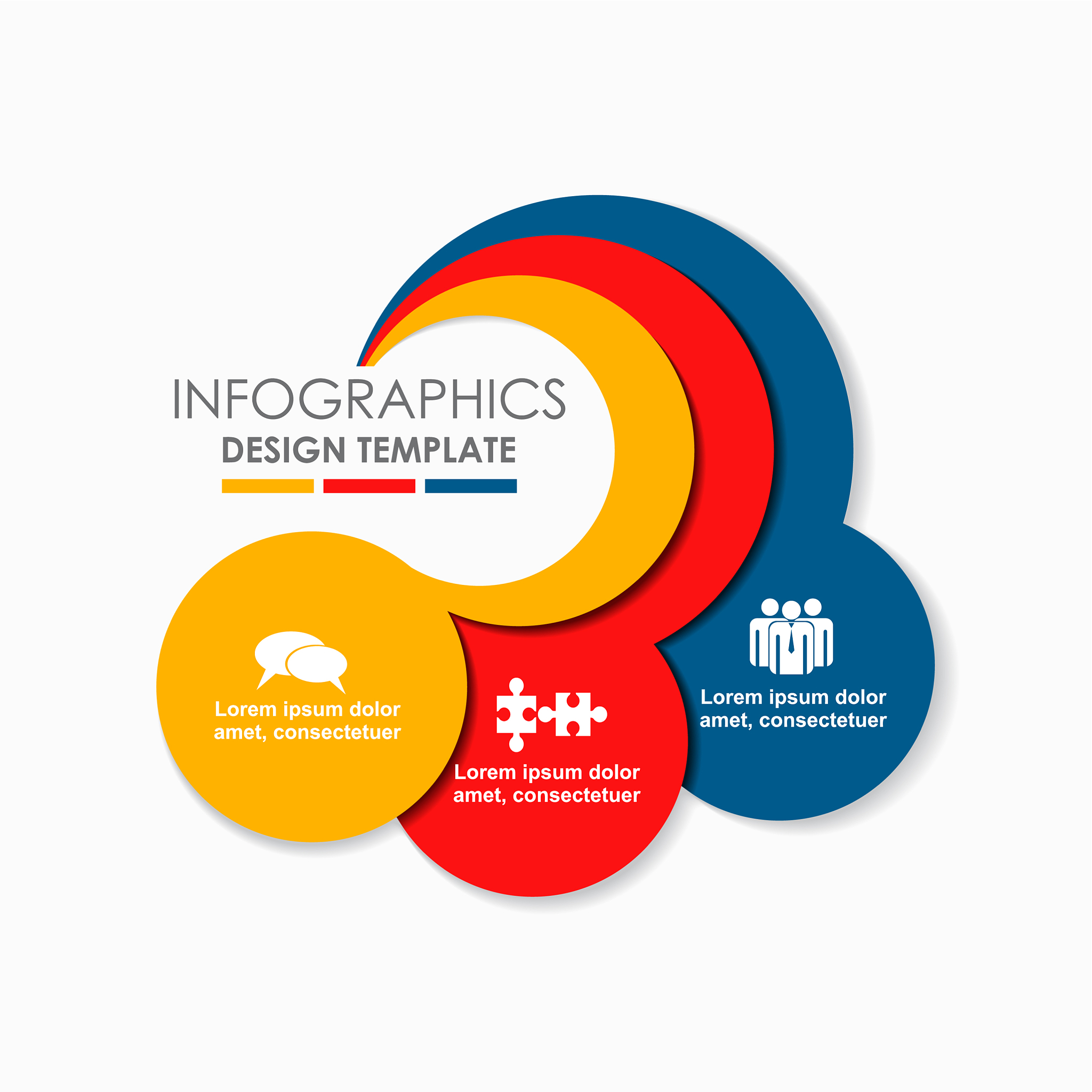 infographic design template with place for your