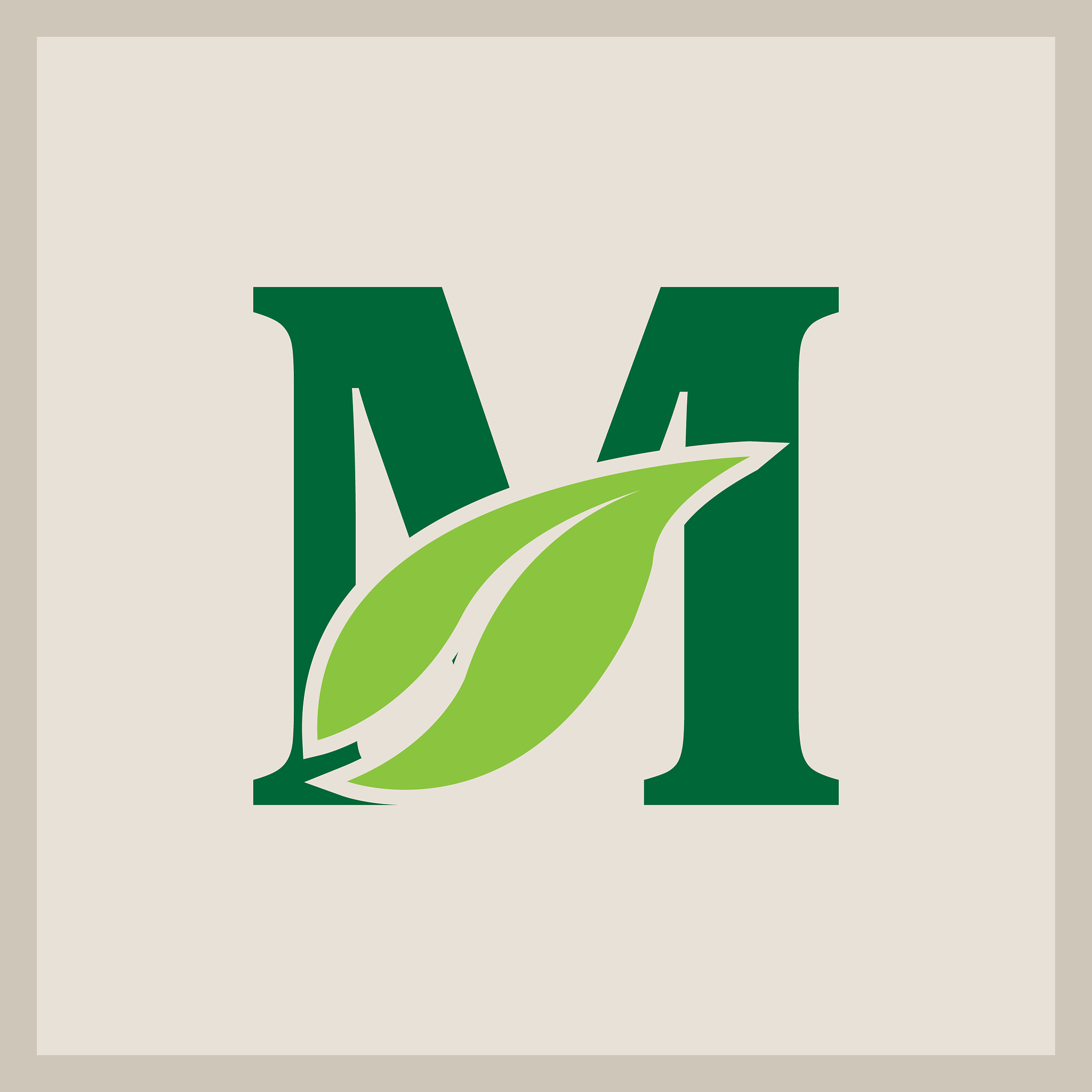 green eco letter logo template design