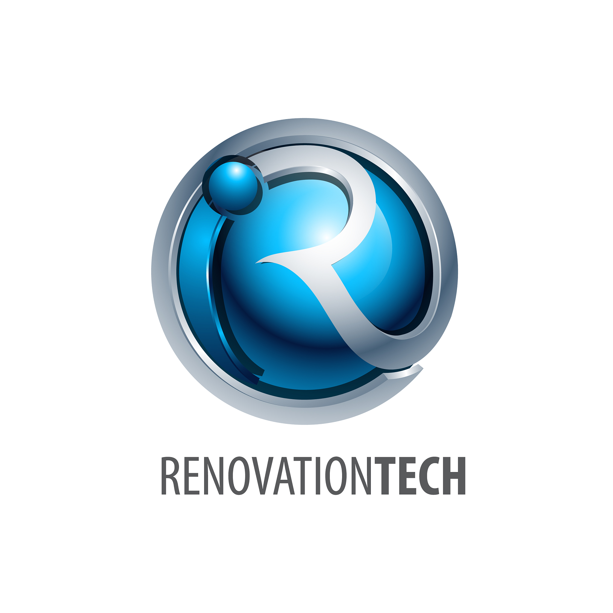 sphere renovation technology logo concept design