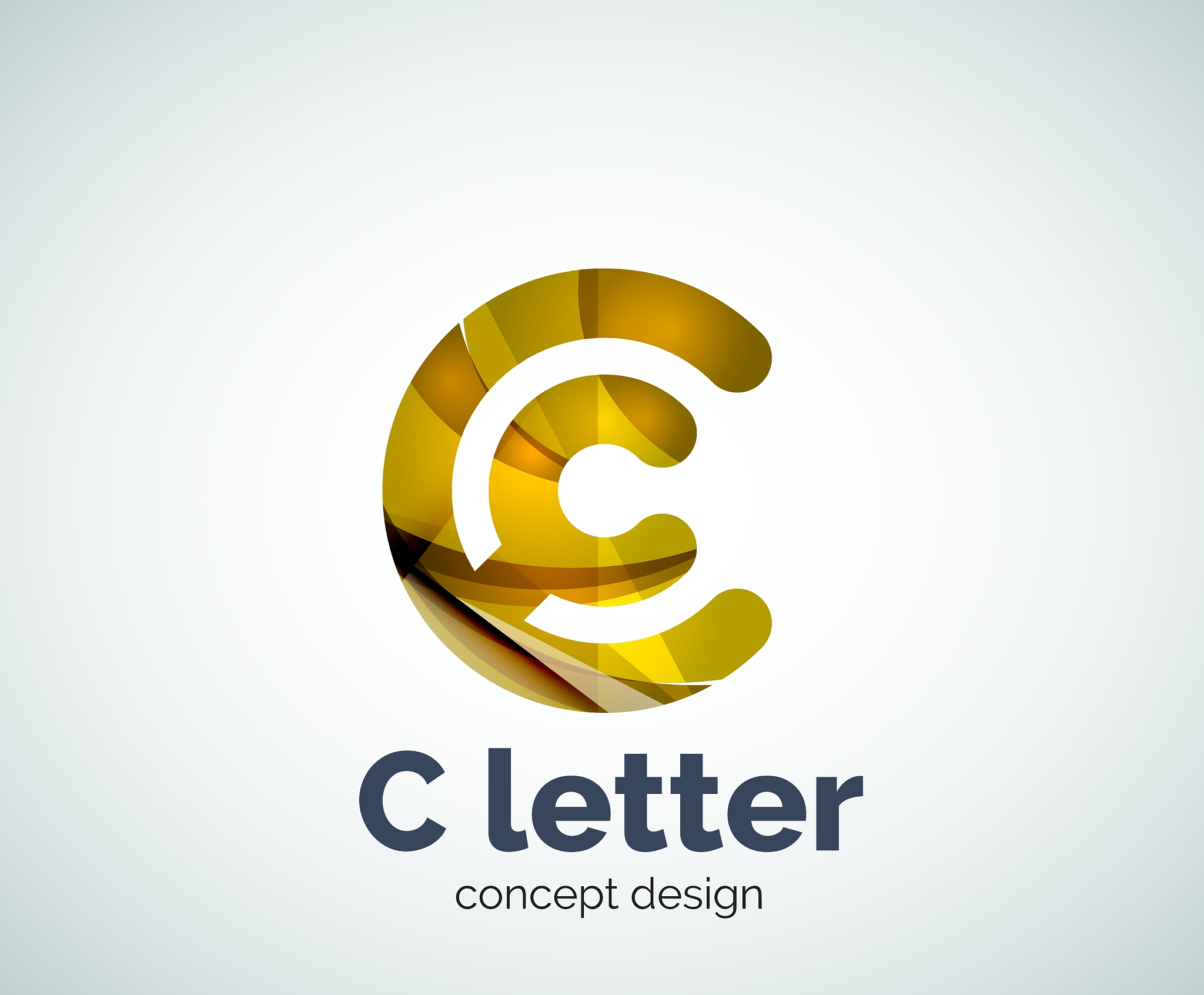 c letter concept logo template