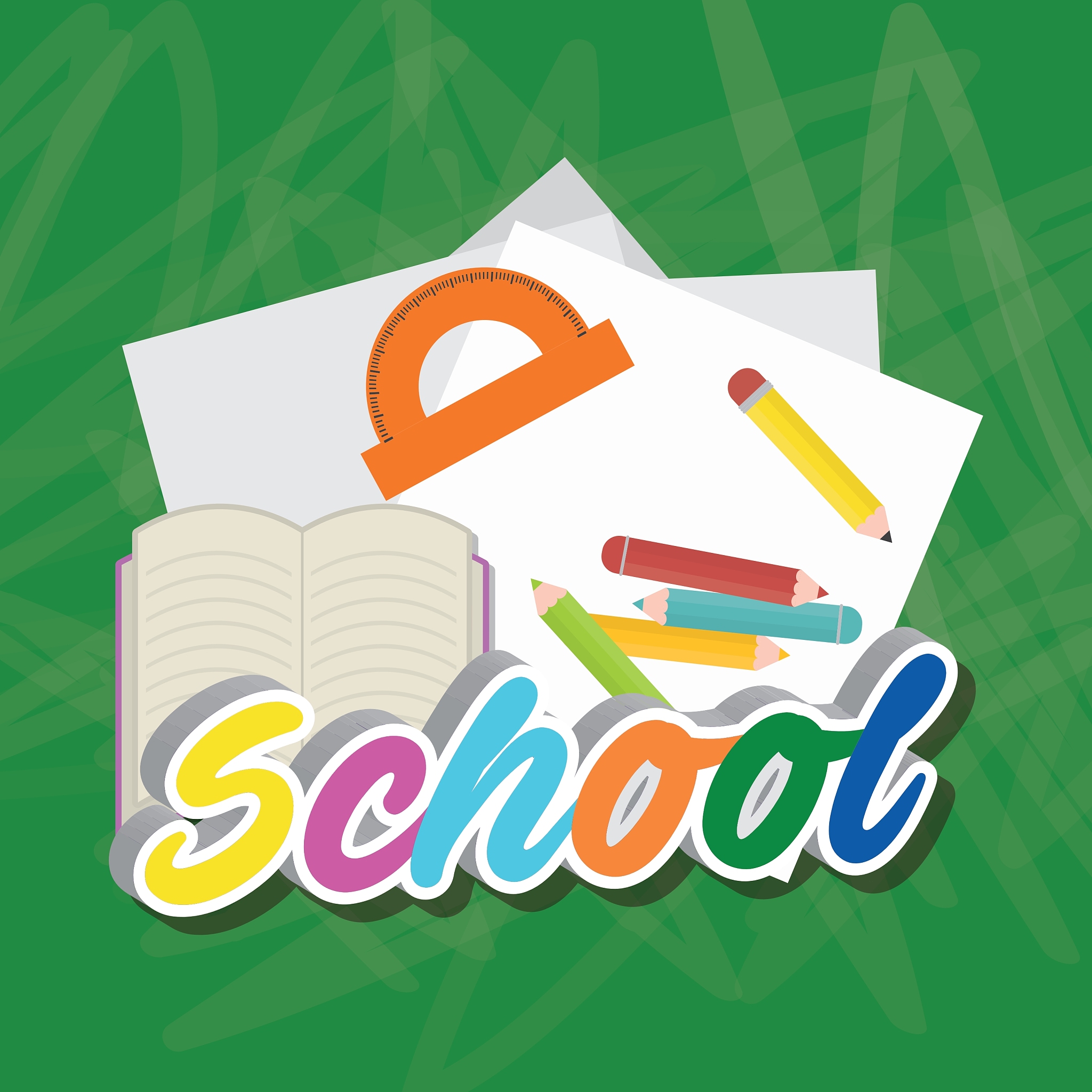back to school icon set design