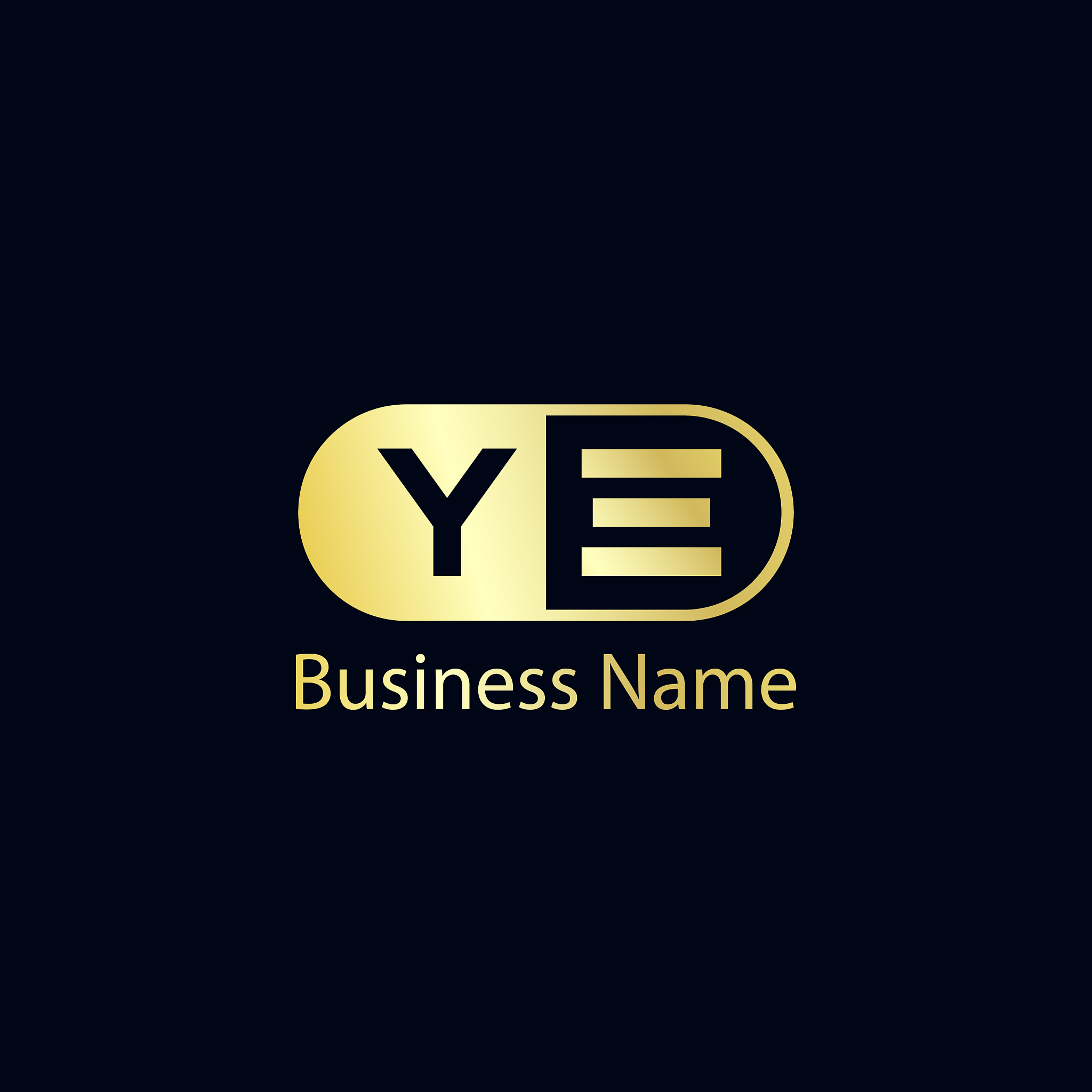 initial letter ye logo template design