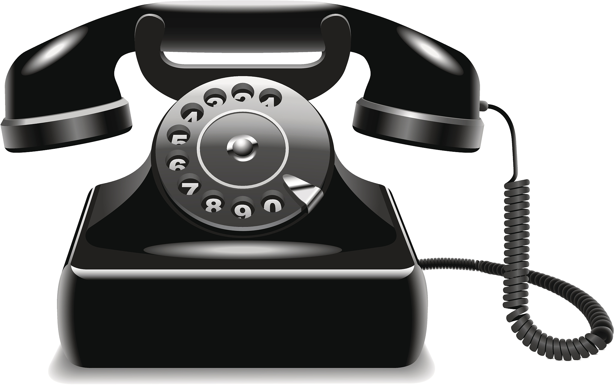 outdated black telephone