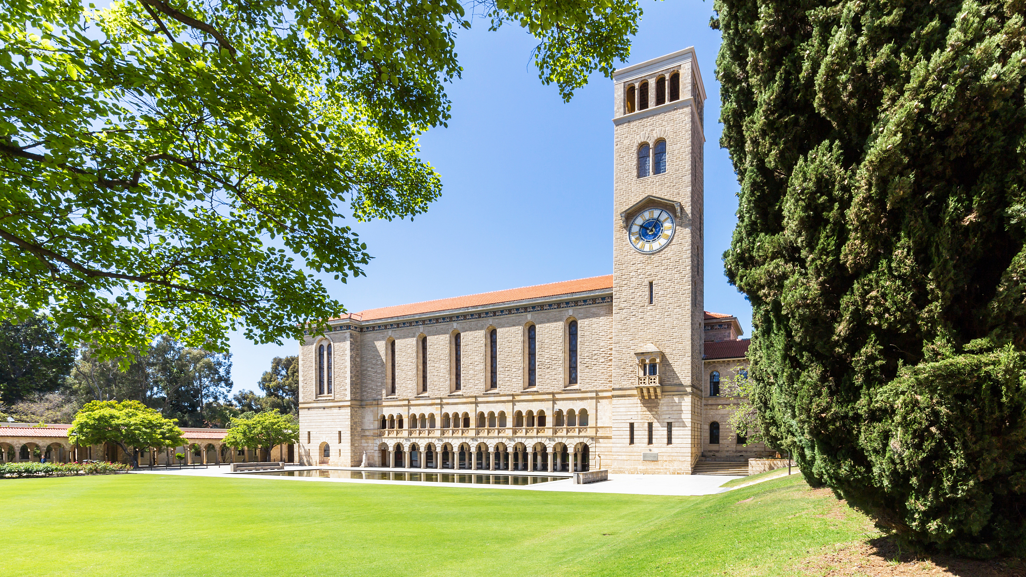 winthrop hall, the most prominent landmark at the university of 