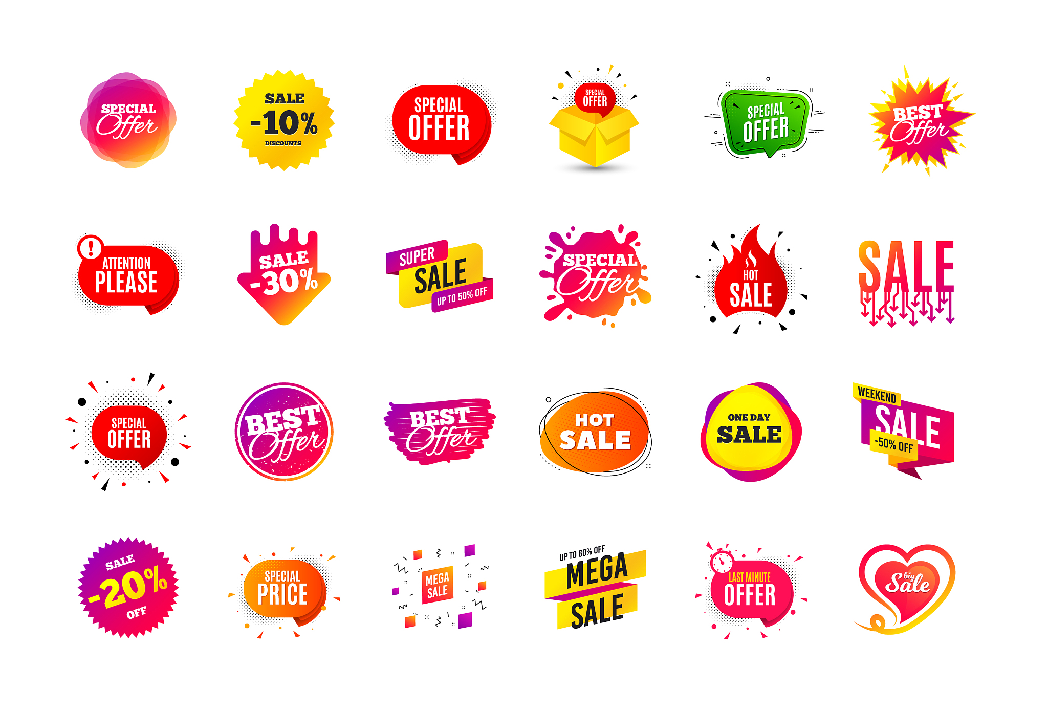 sale banner badge special offer discount tags
