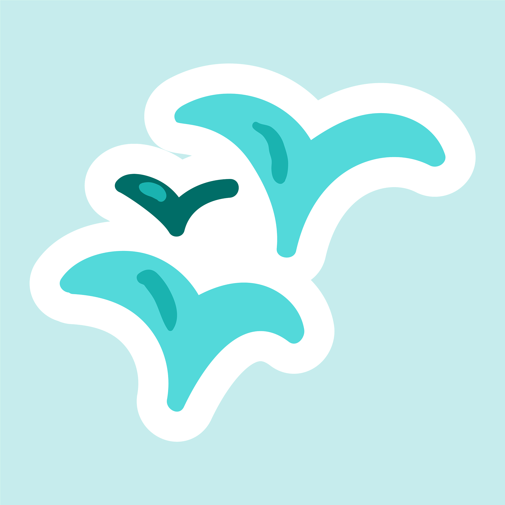 flying birds in sky
