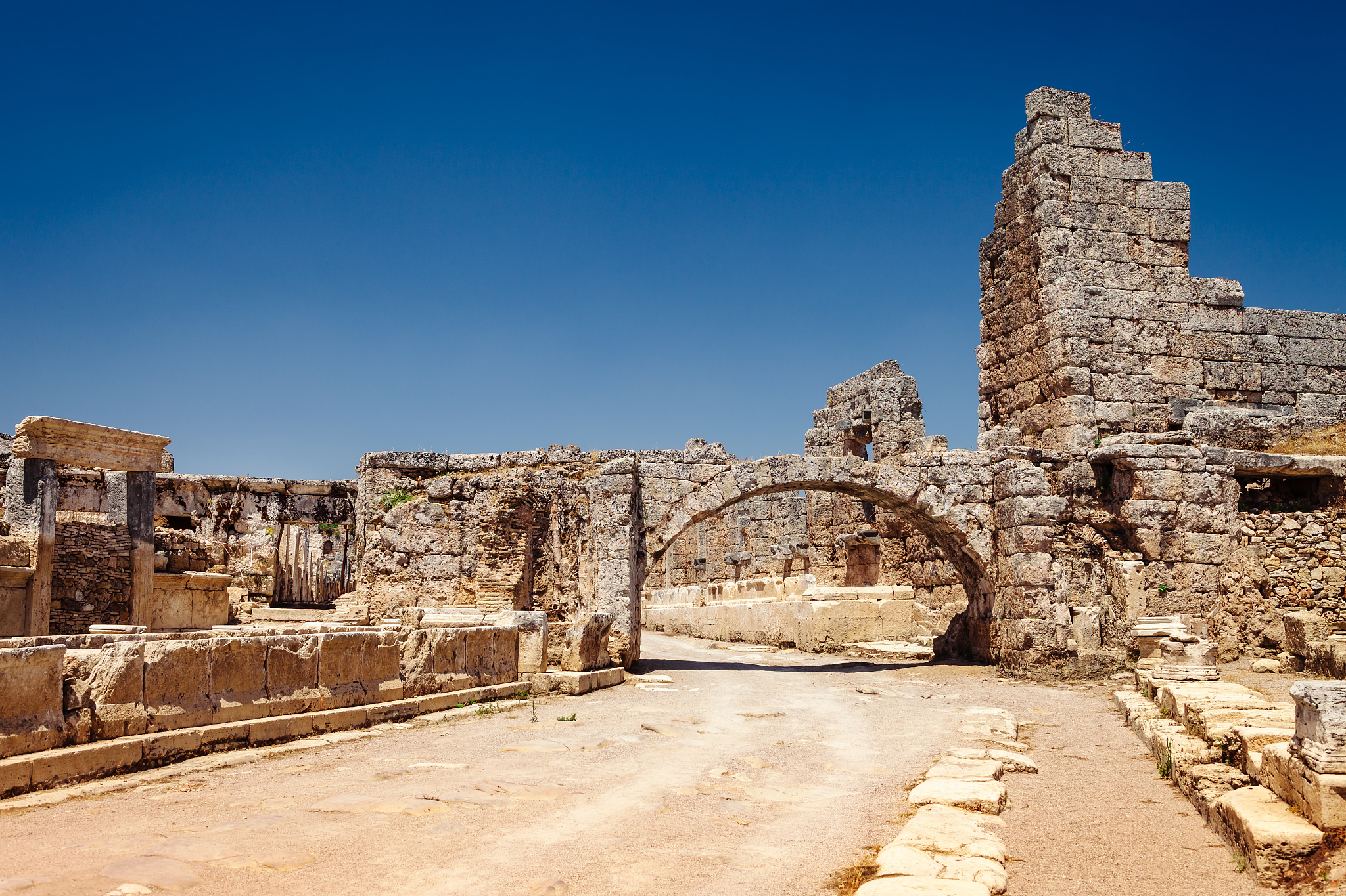 ruins of ancient city of perge near antalya turkey