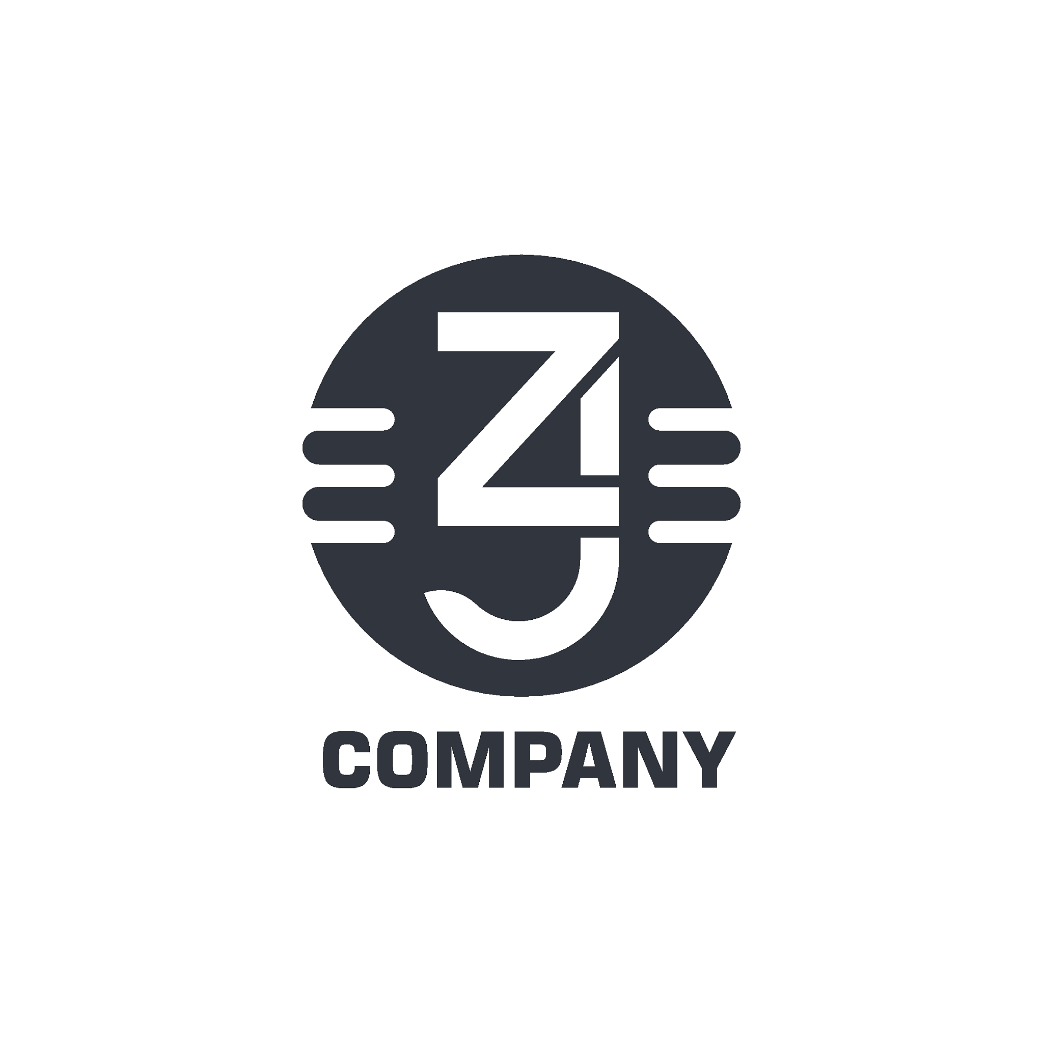 zj letter logo template vector