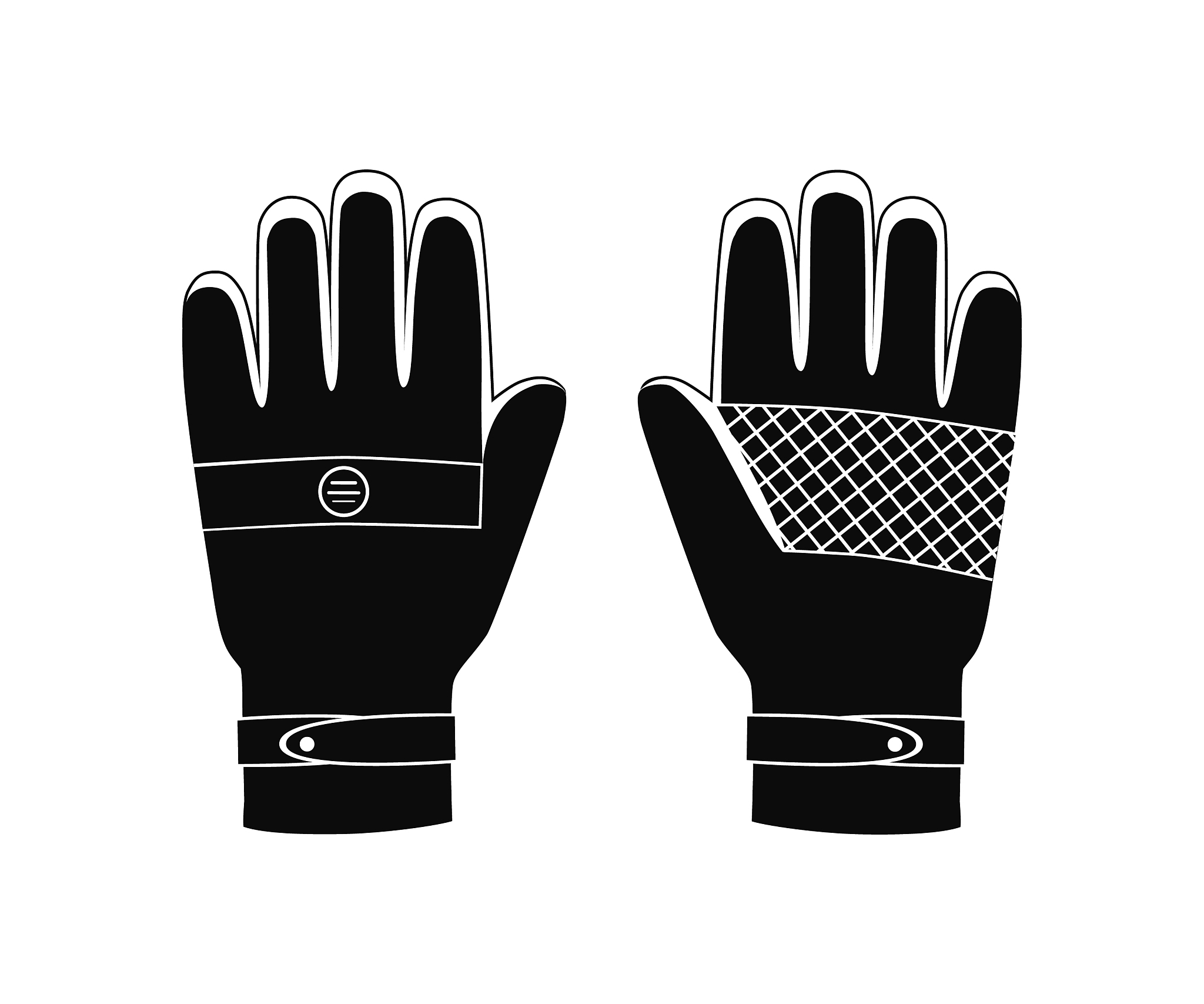 ski equipment silhouettes gloves for extreme