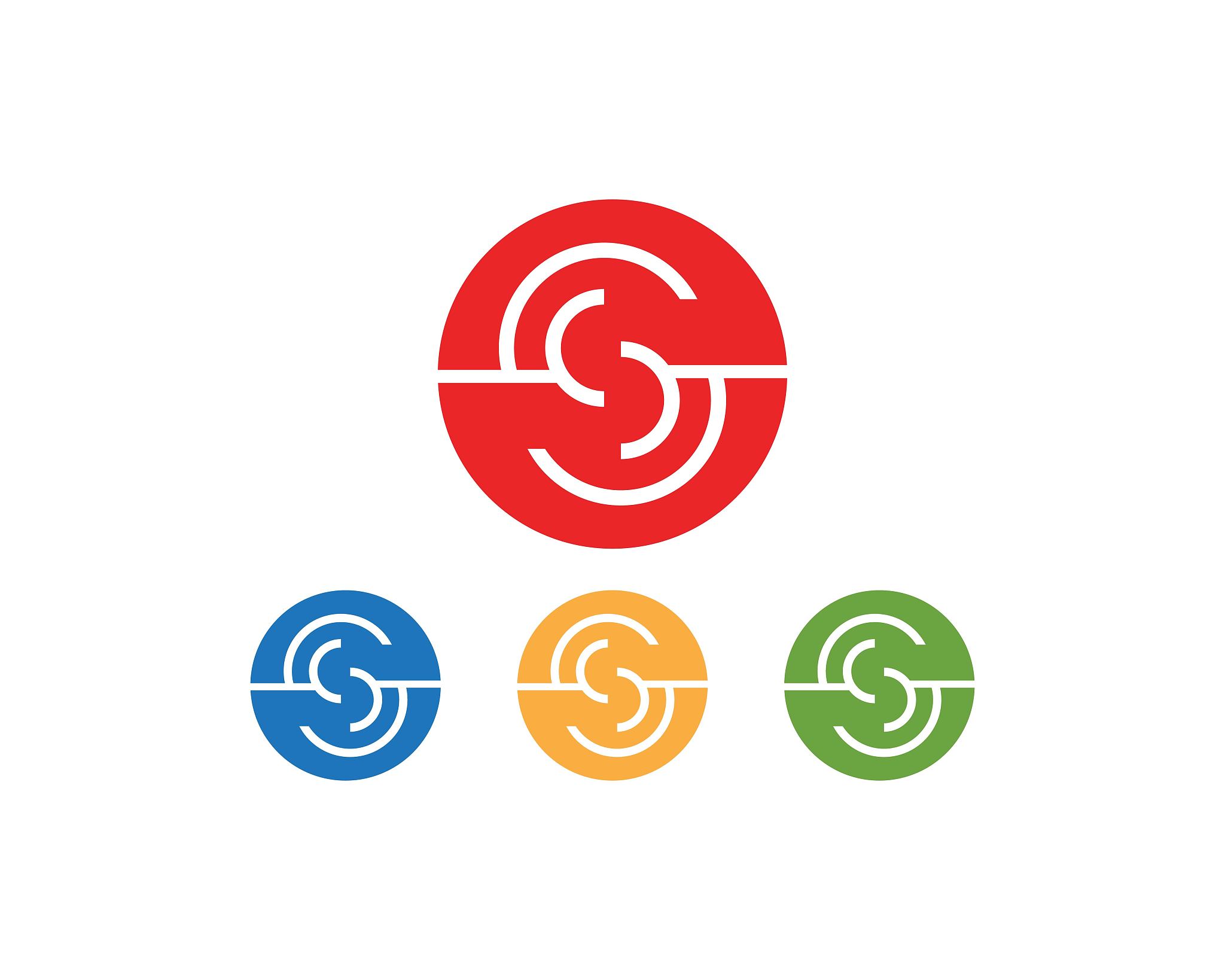 business techno line logo design concept