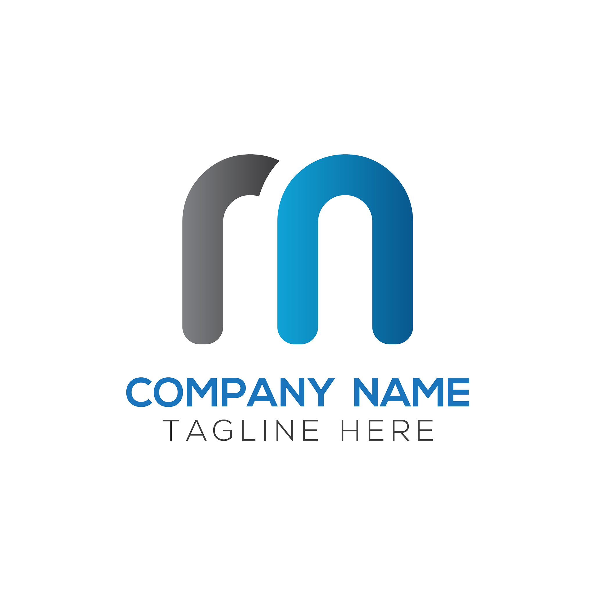 initial mn letter logo design template abstract