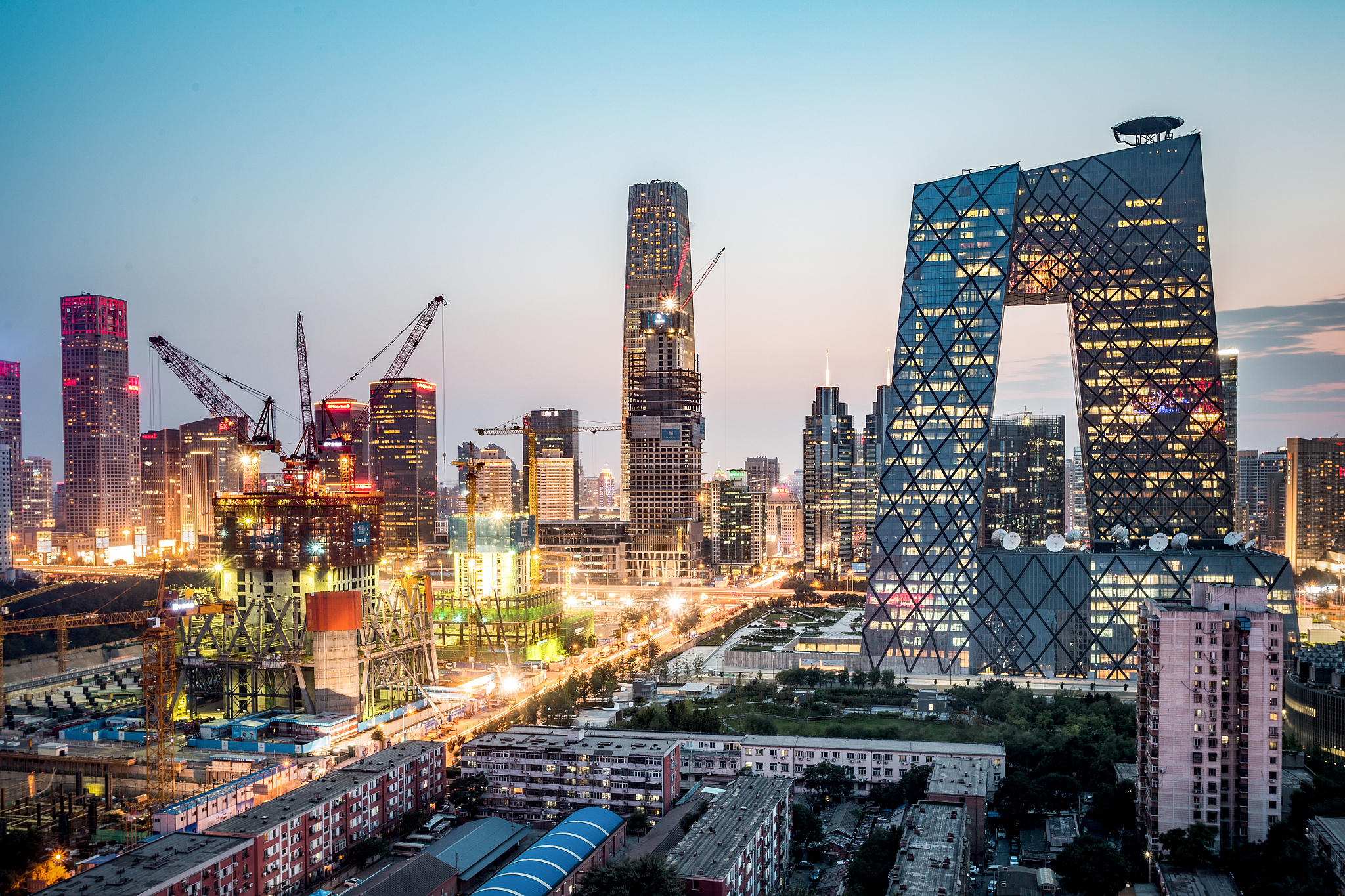 北京国贸cbd夜景