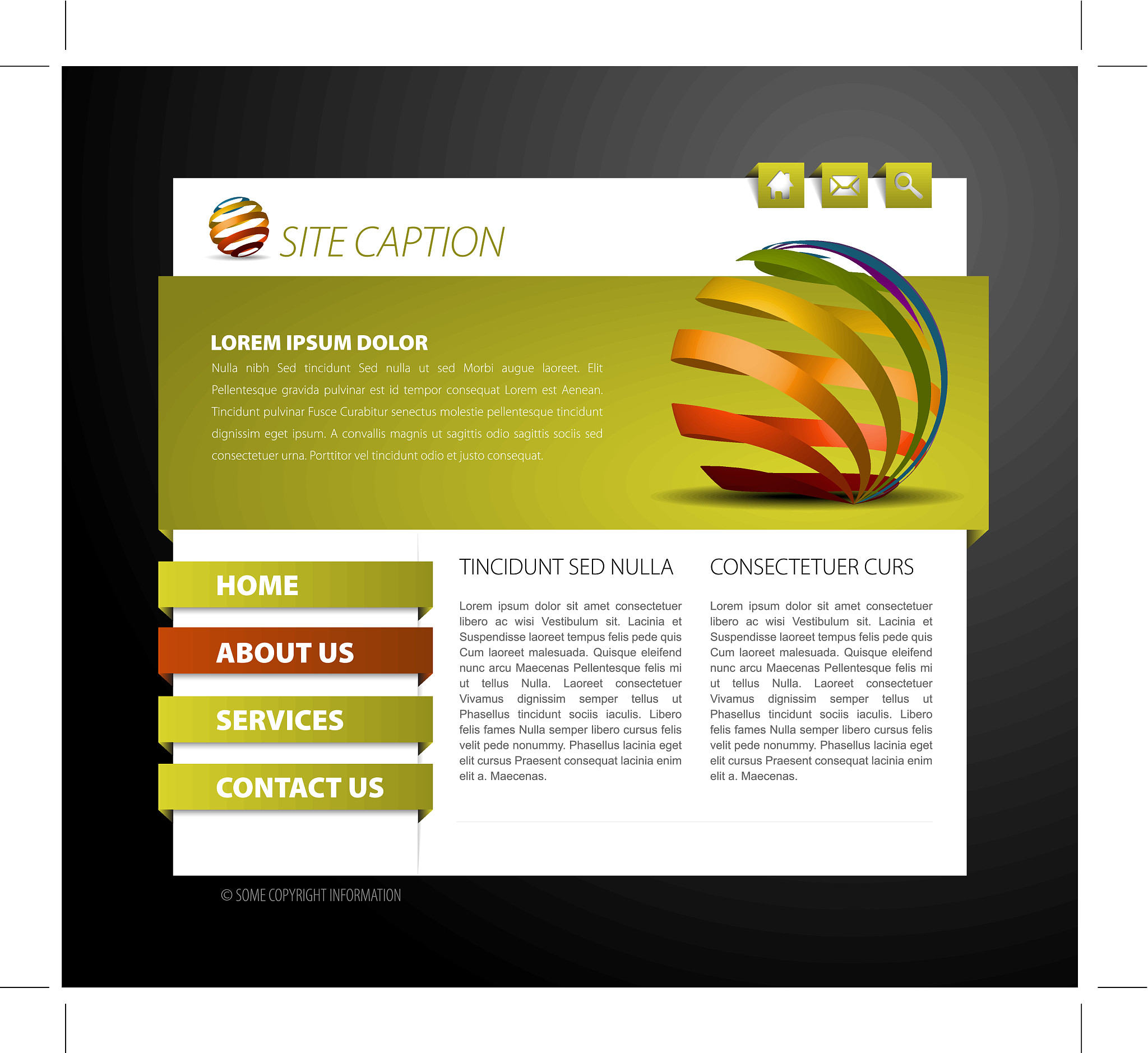 modern web page template