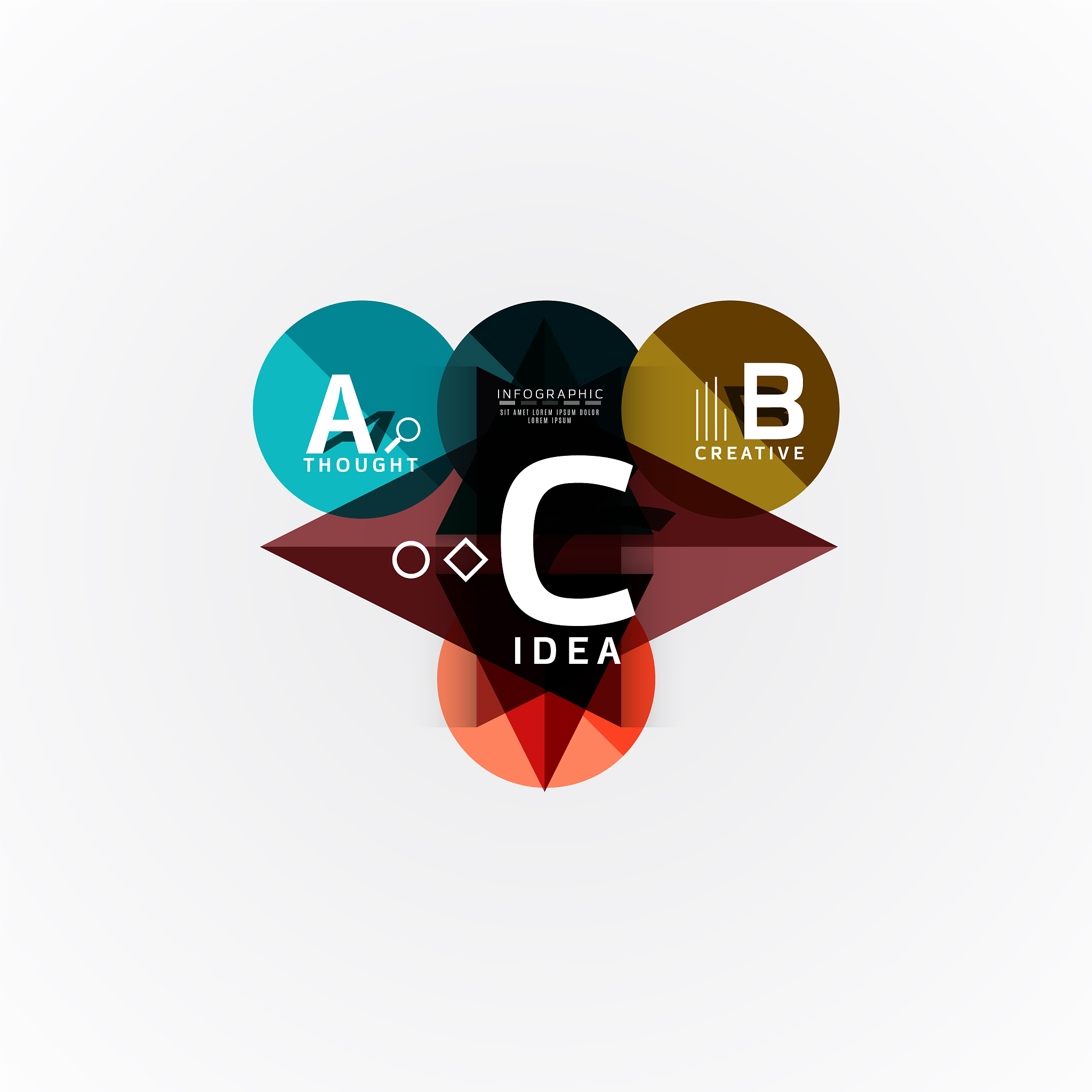 infographic options banner paper style