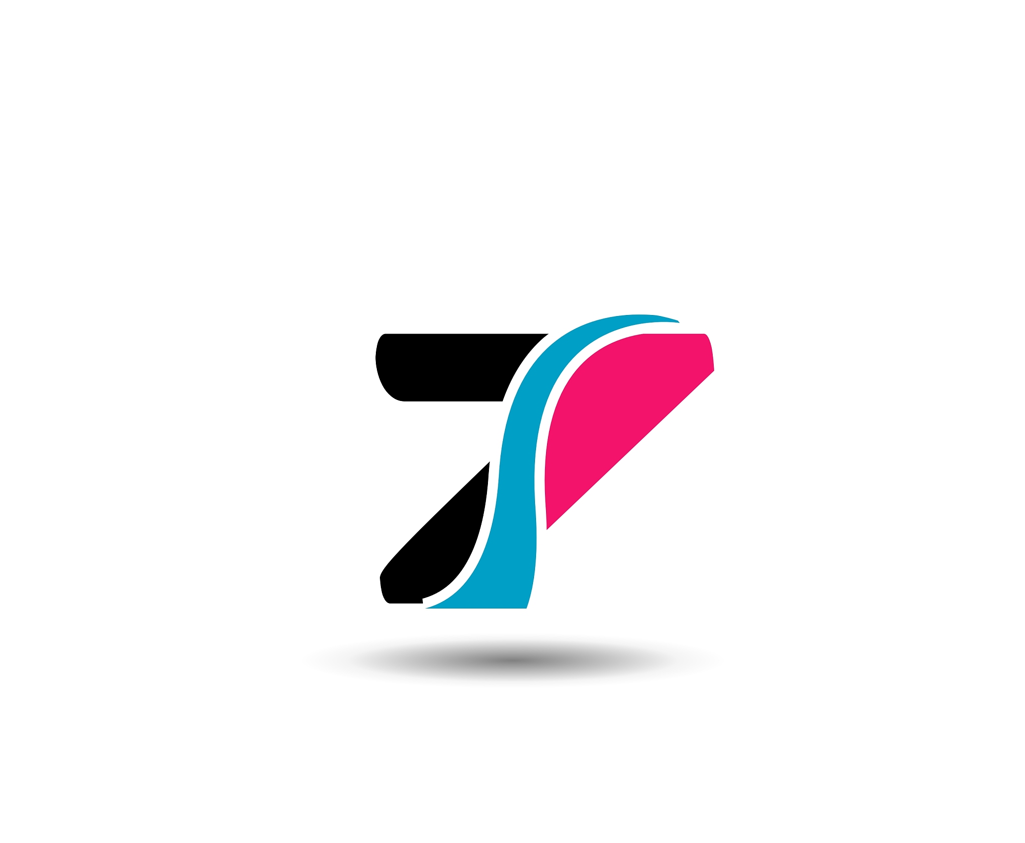 number seven 7 logo icon template elements
