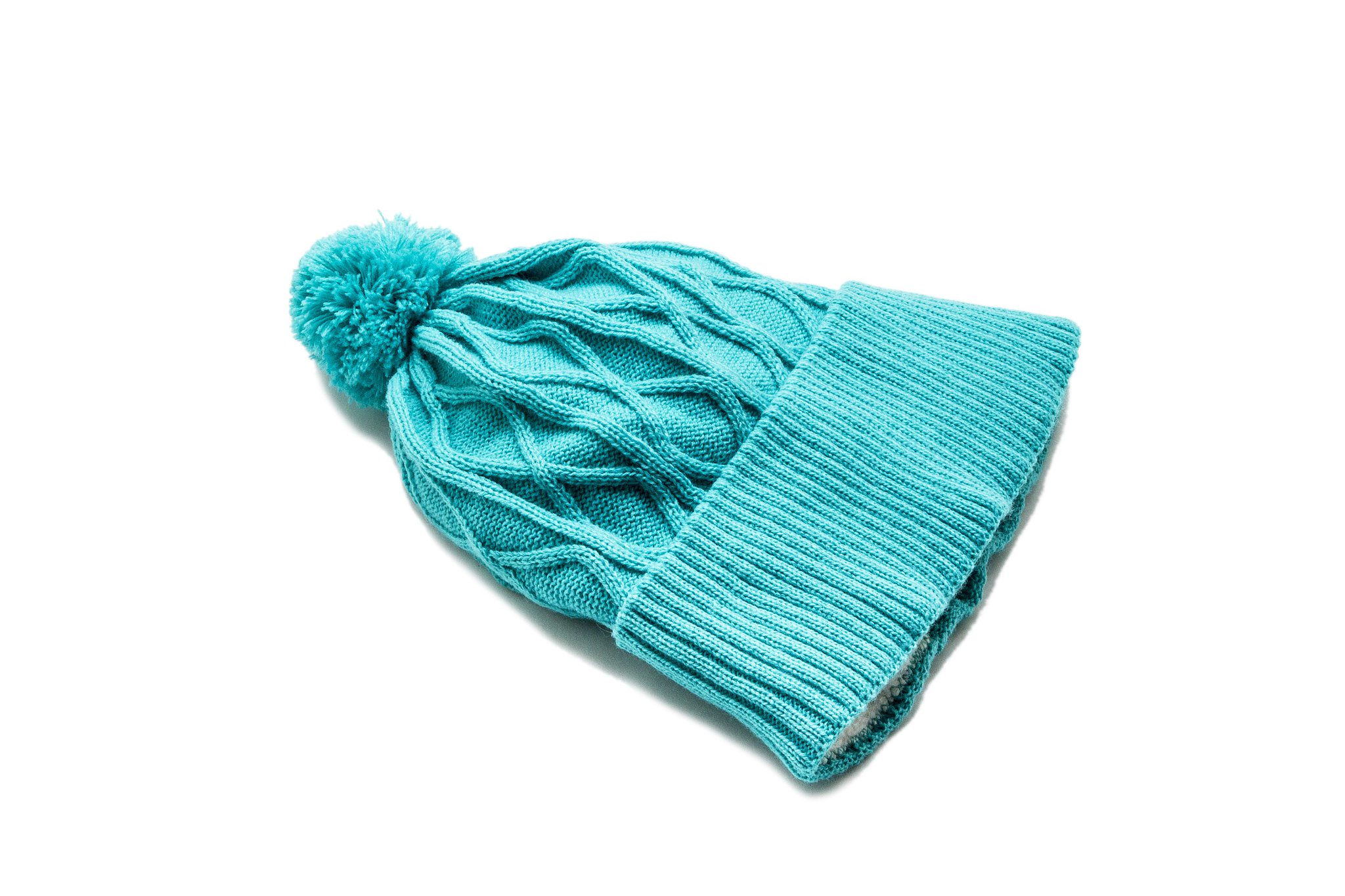 blue beanie isolated on white