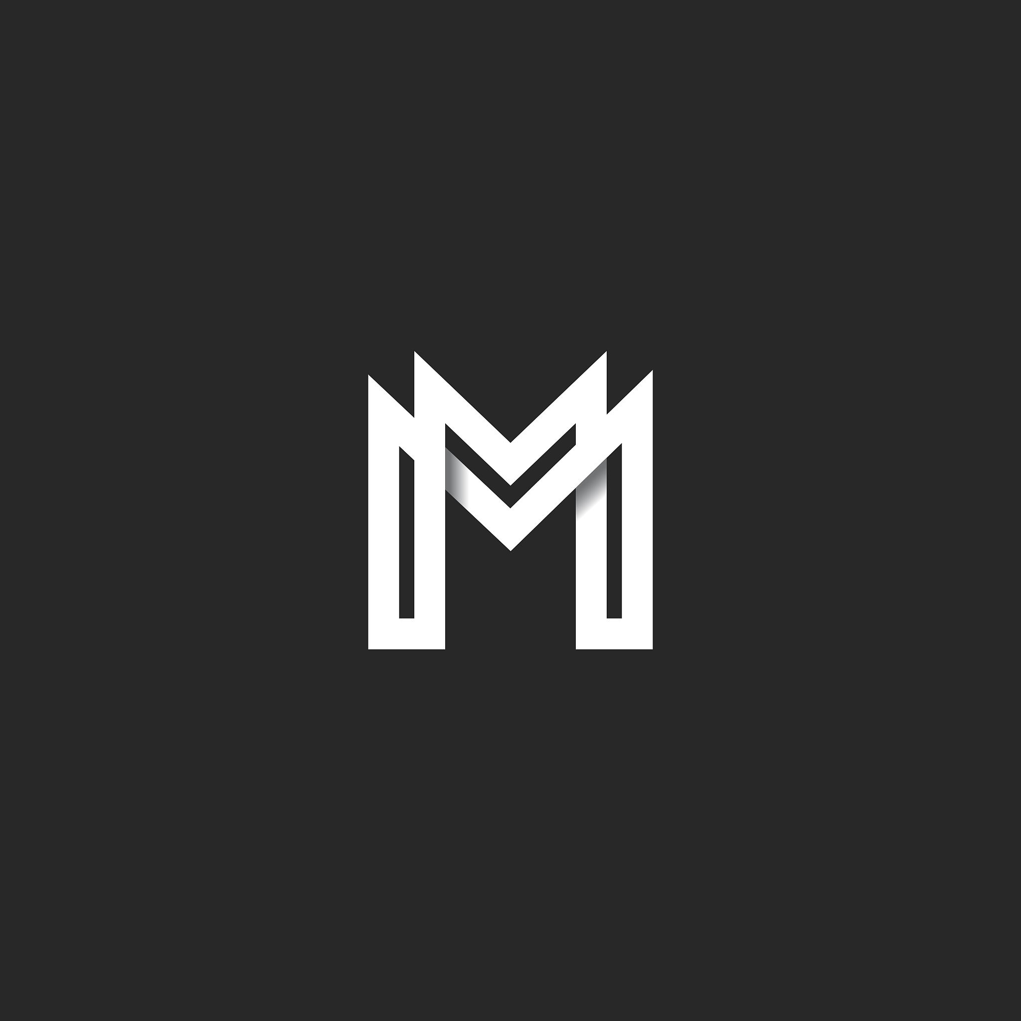 letter m logo monogram overlapping line mark mm