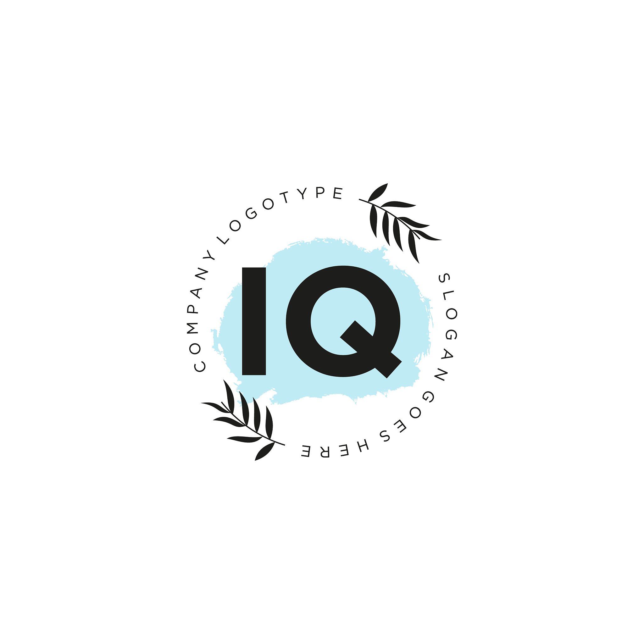 iq letter logo icon design template elements