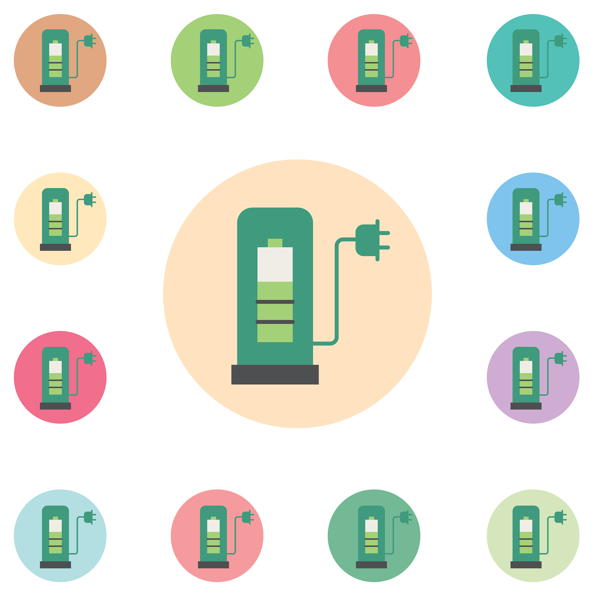 green environment flat design icon