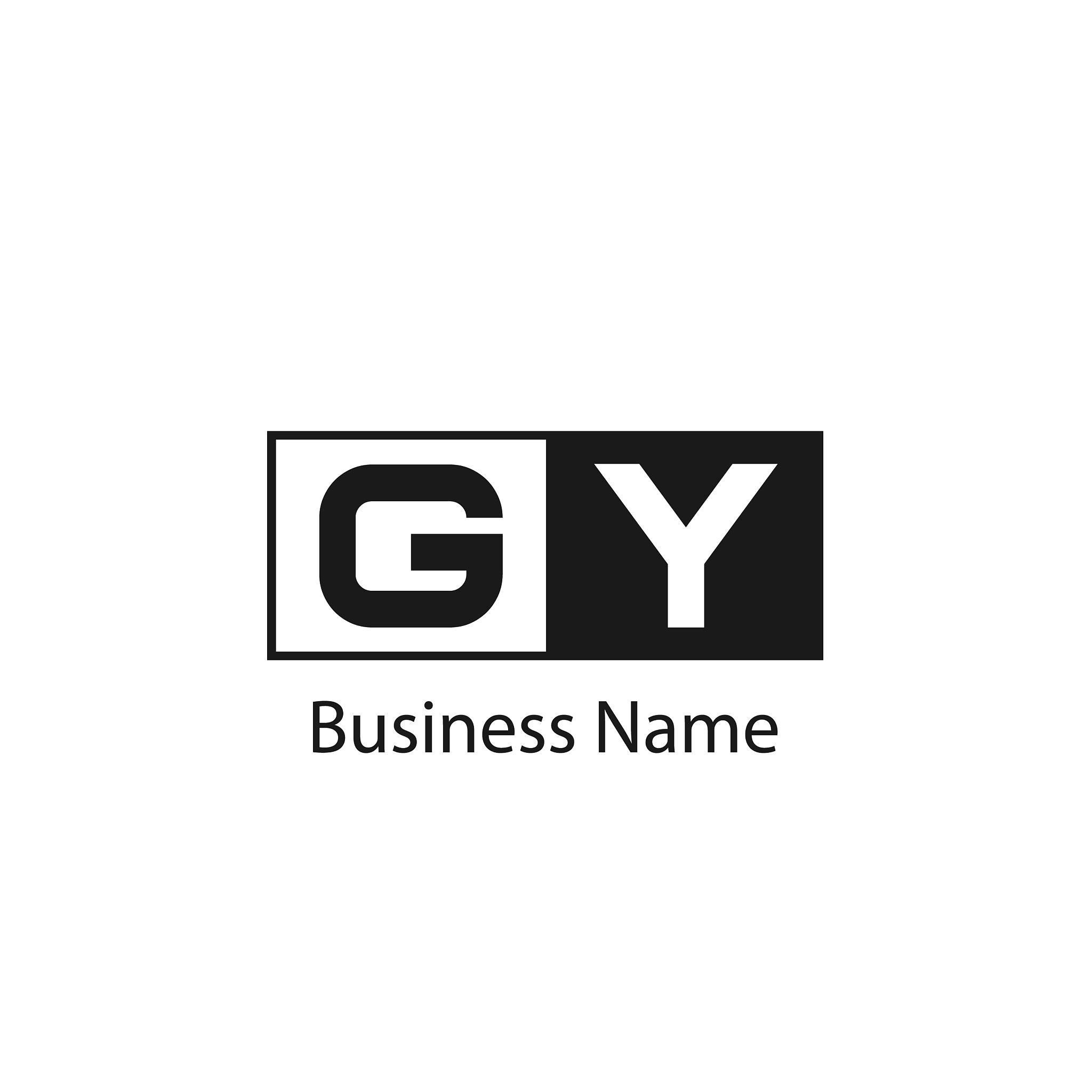 initial letter gy logo template design