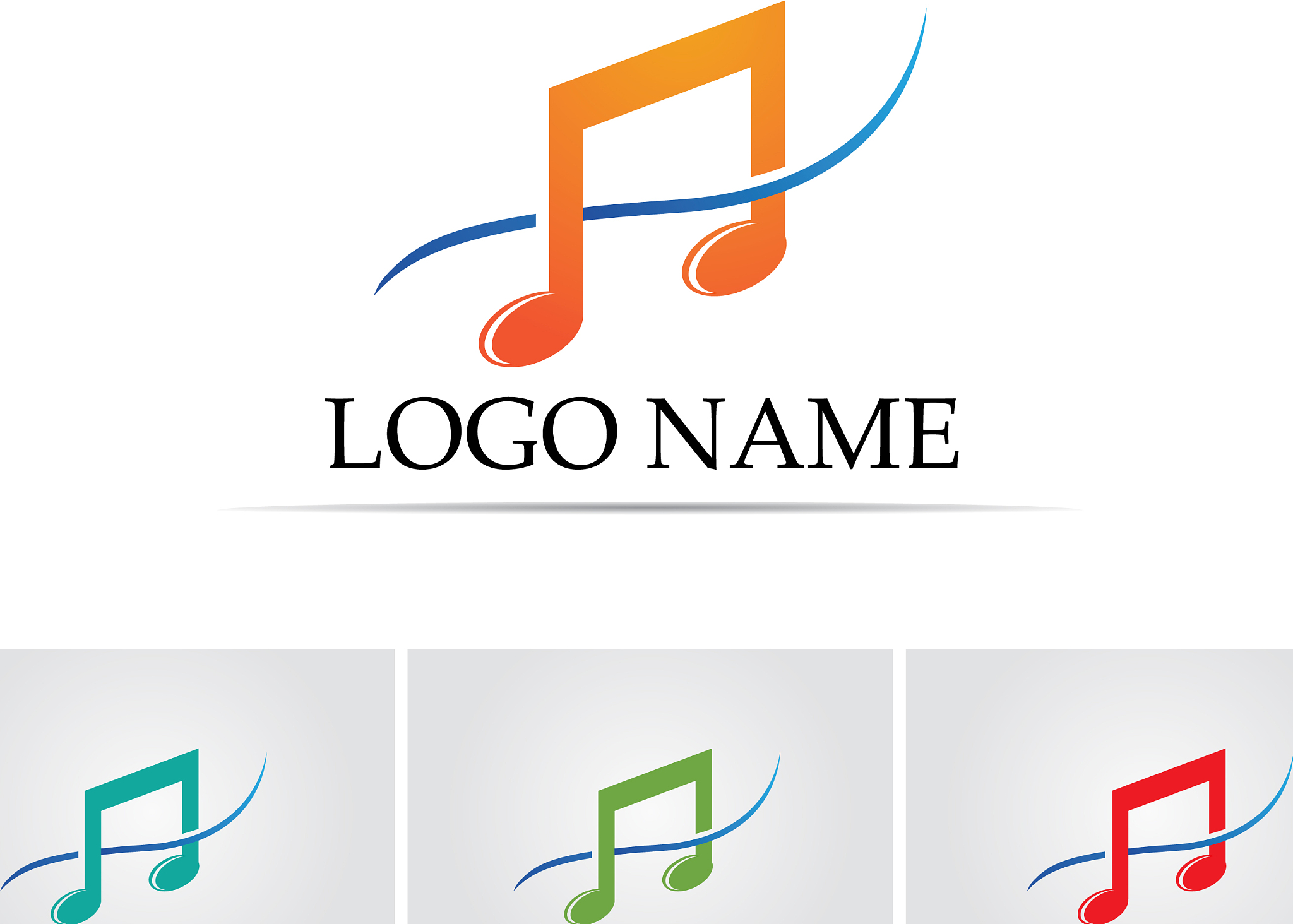 music note symbols logo and icons template