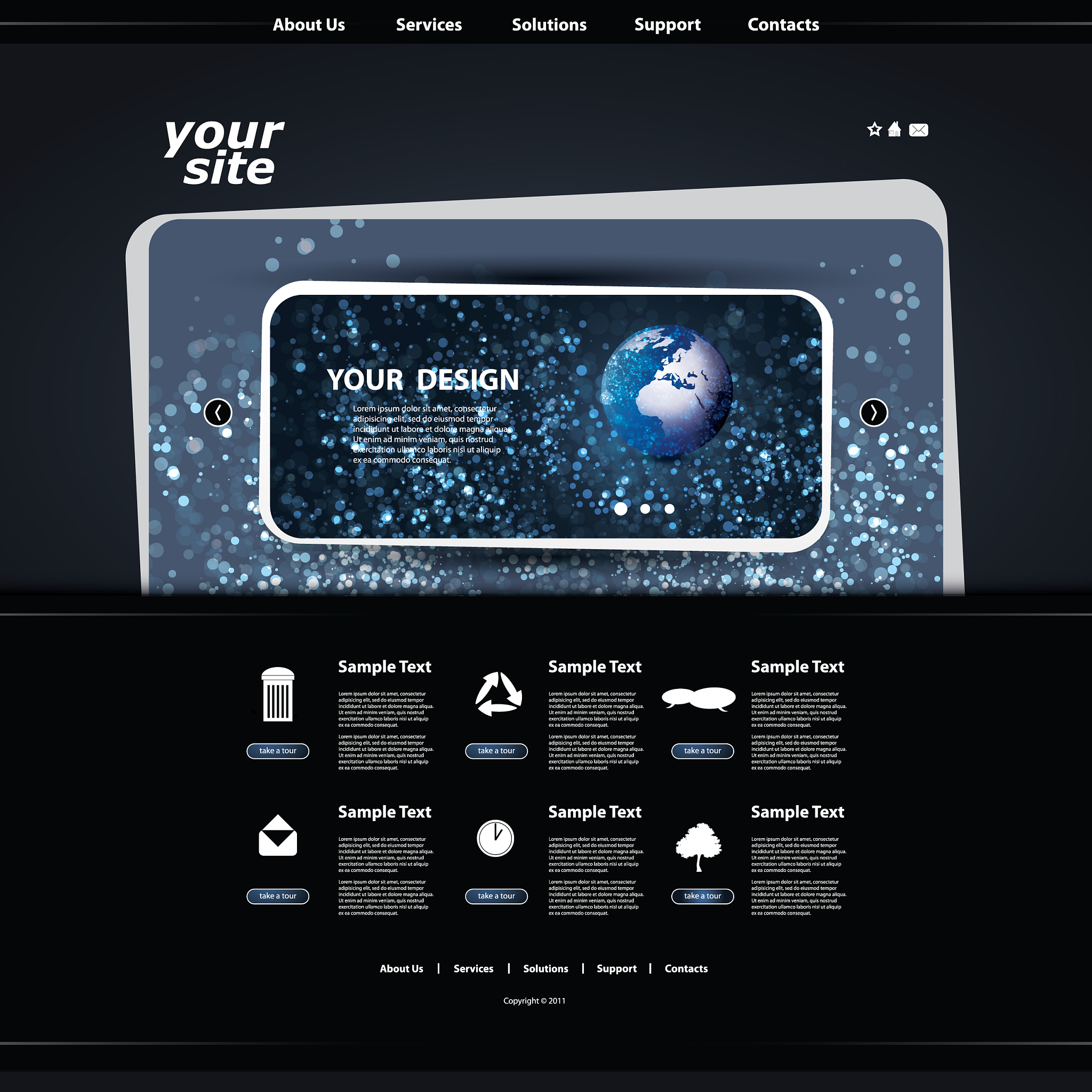 one page website template