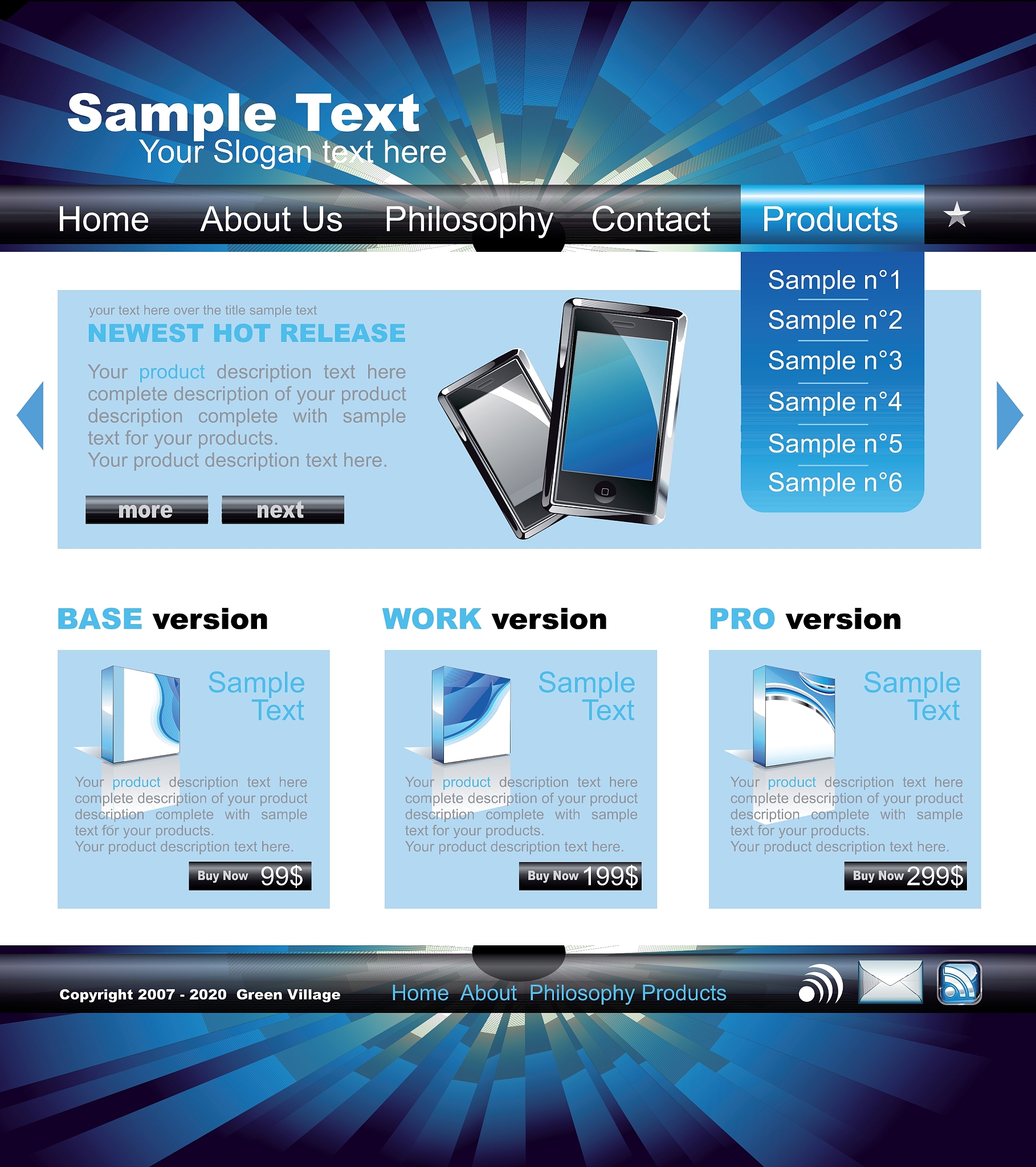 technology website template