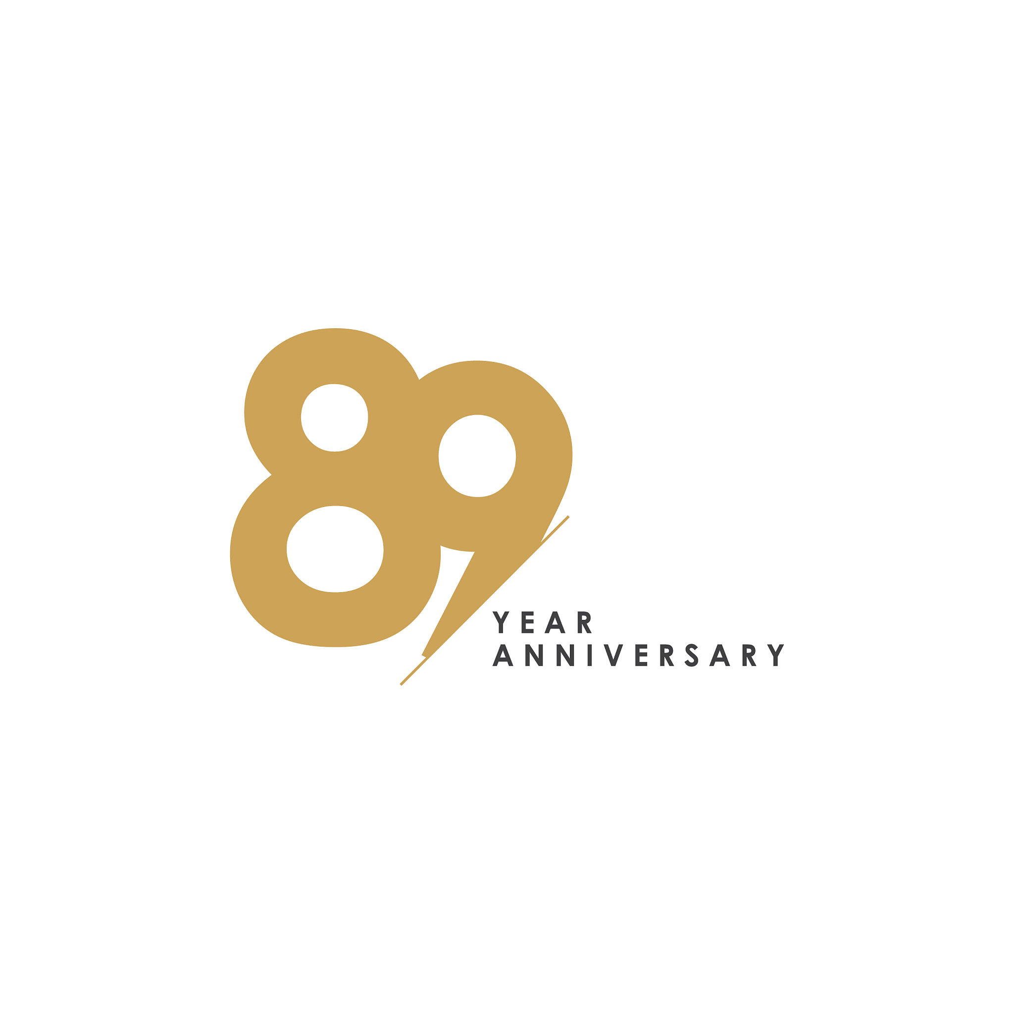 89 year anniversary template design