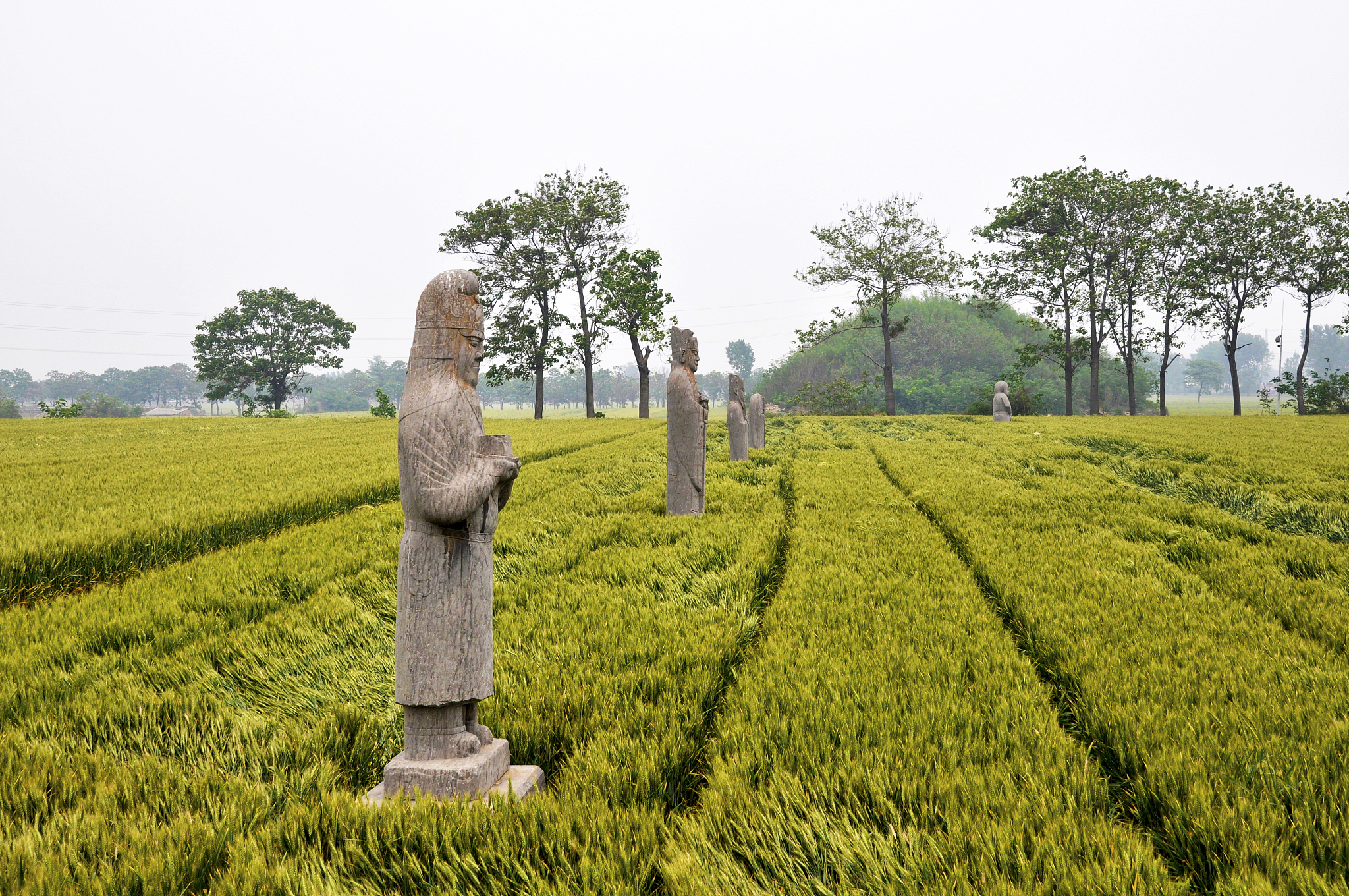 statues of dignitaries song dynasty tombs gongyi
