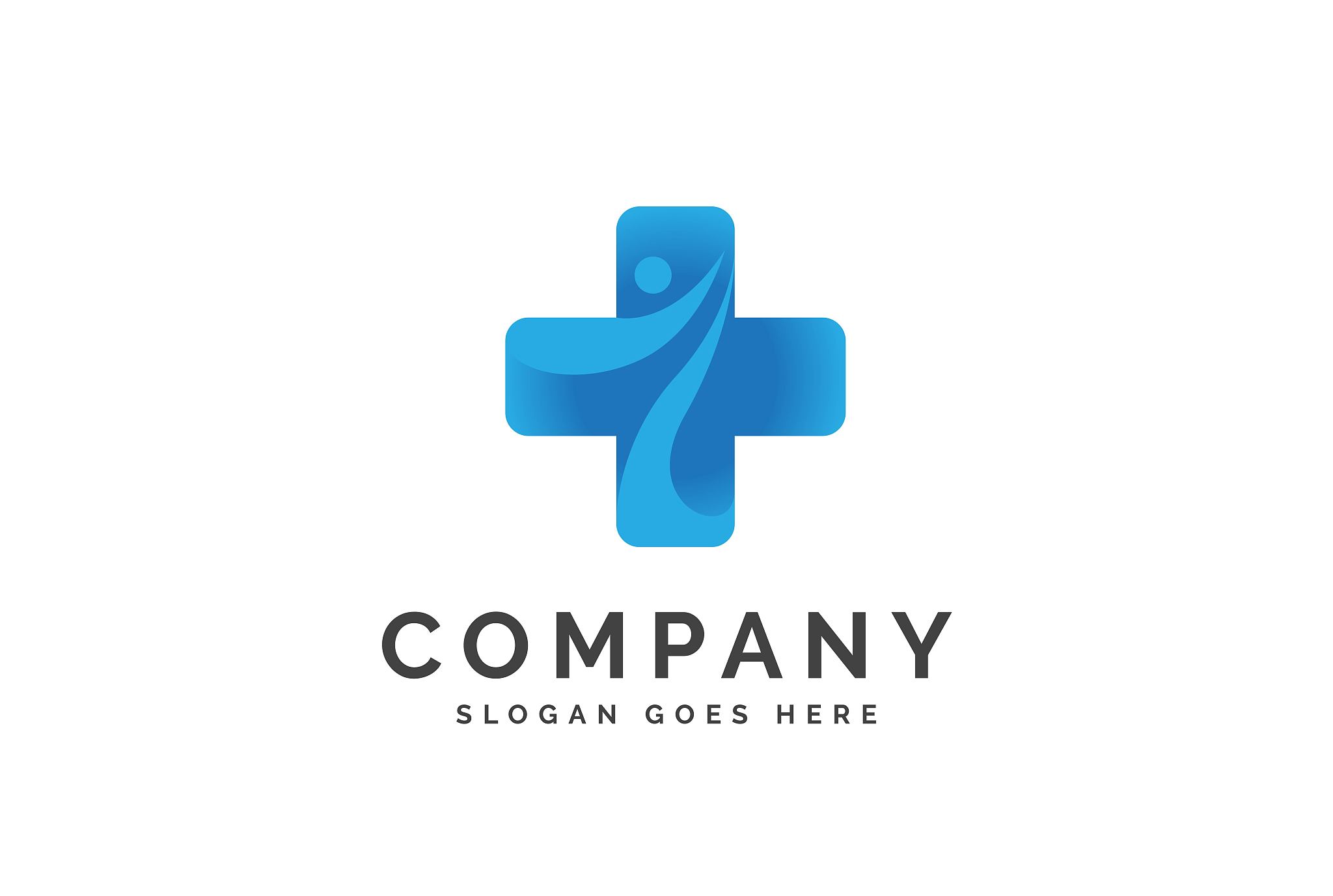 cross health medical logo vector template