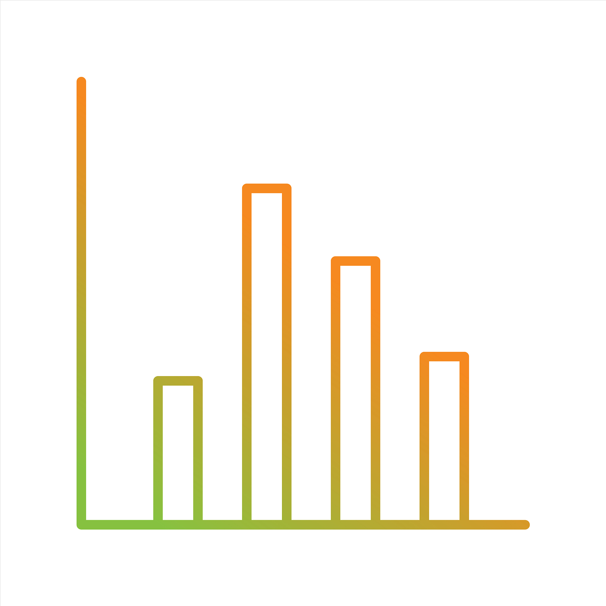 beautiful graph line line icon