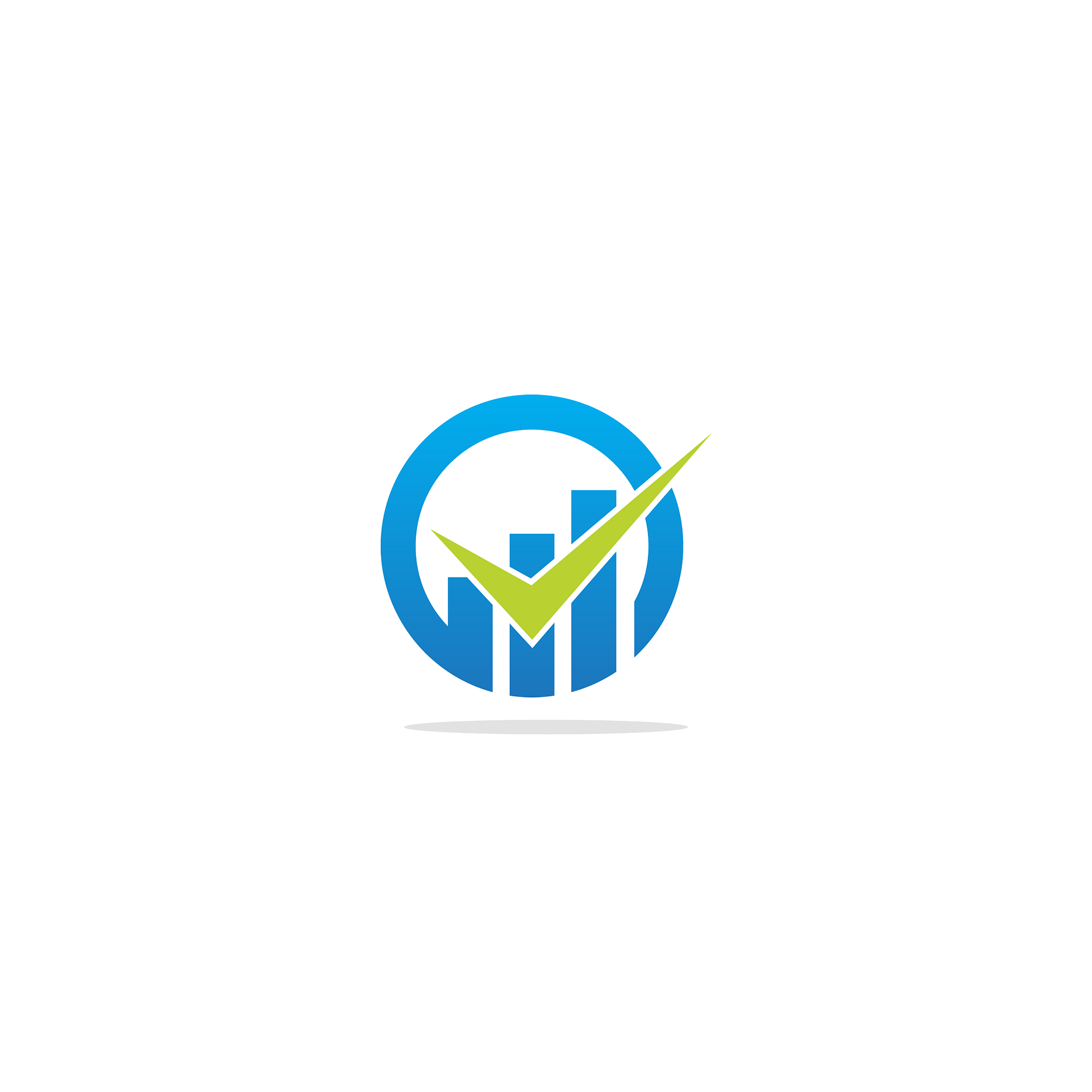 business chart check mark logo