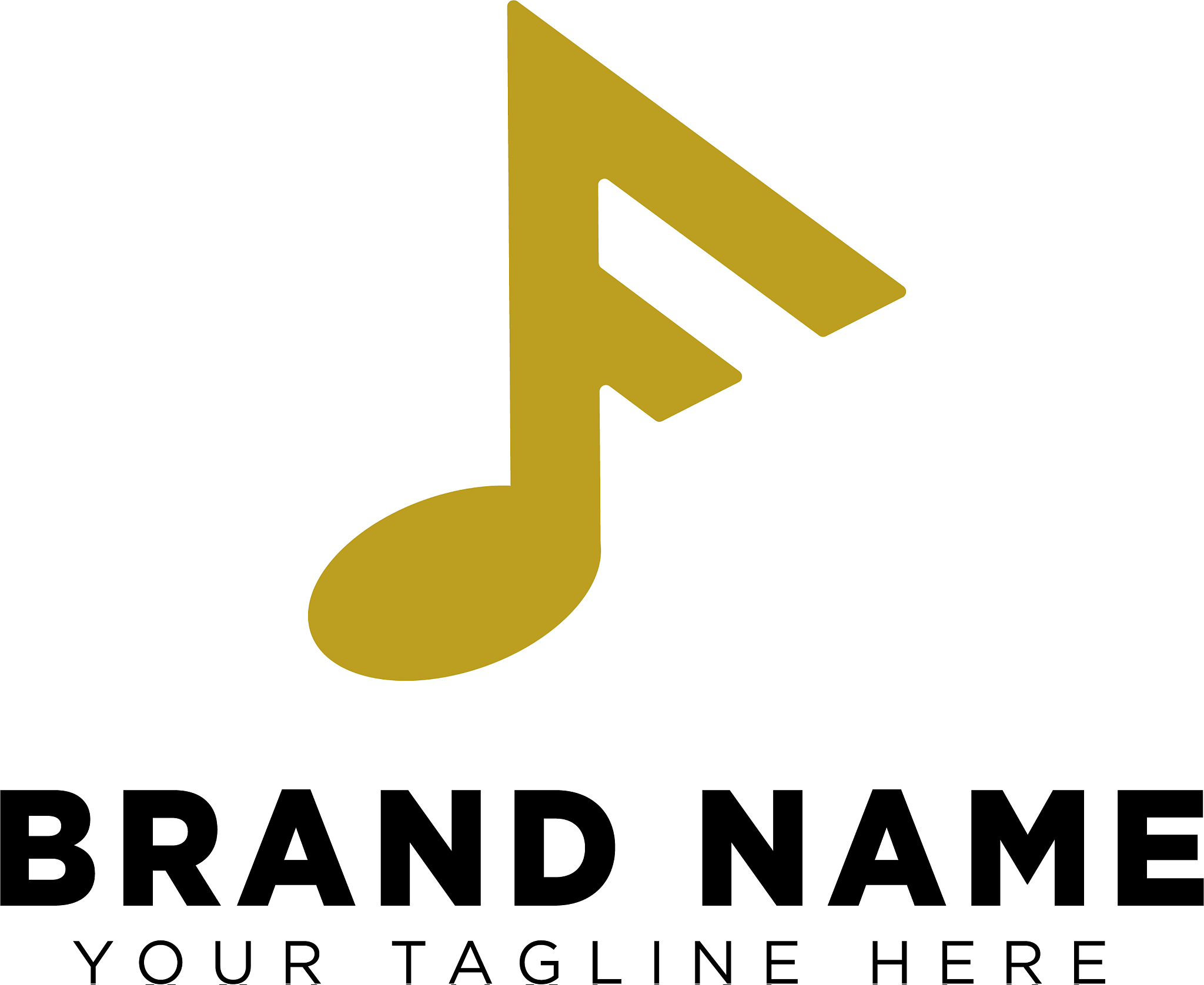 f music initial logo template icon