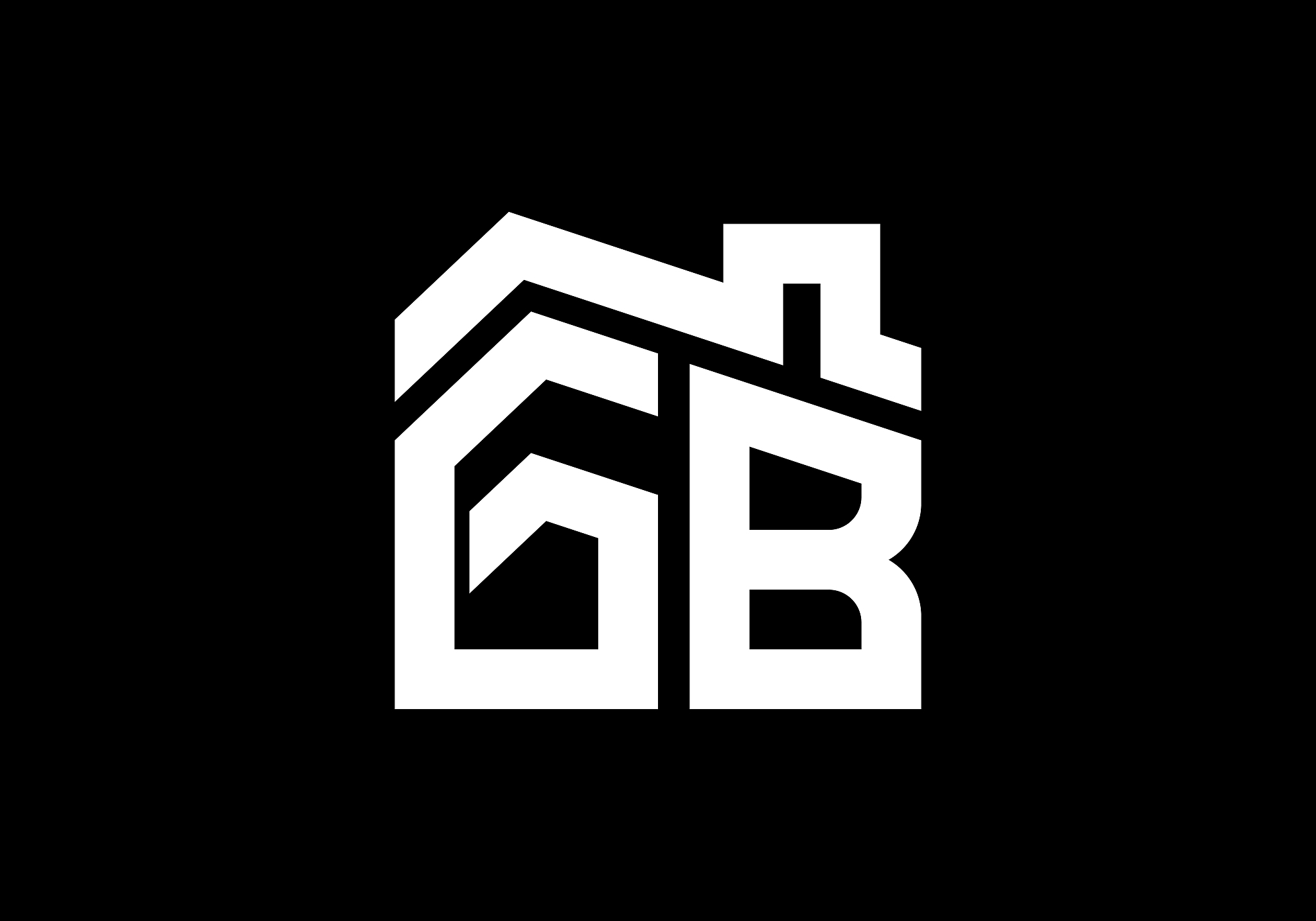 initial letter with the roof. real estate logo design concept.