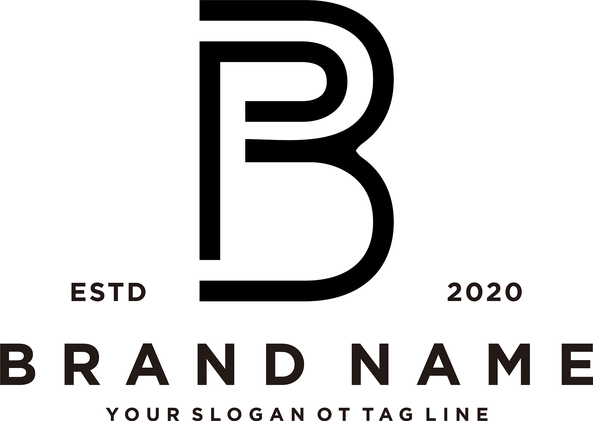 letter bp logo design