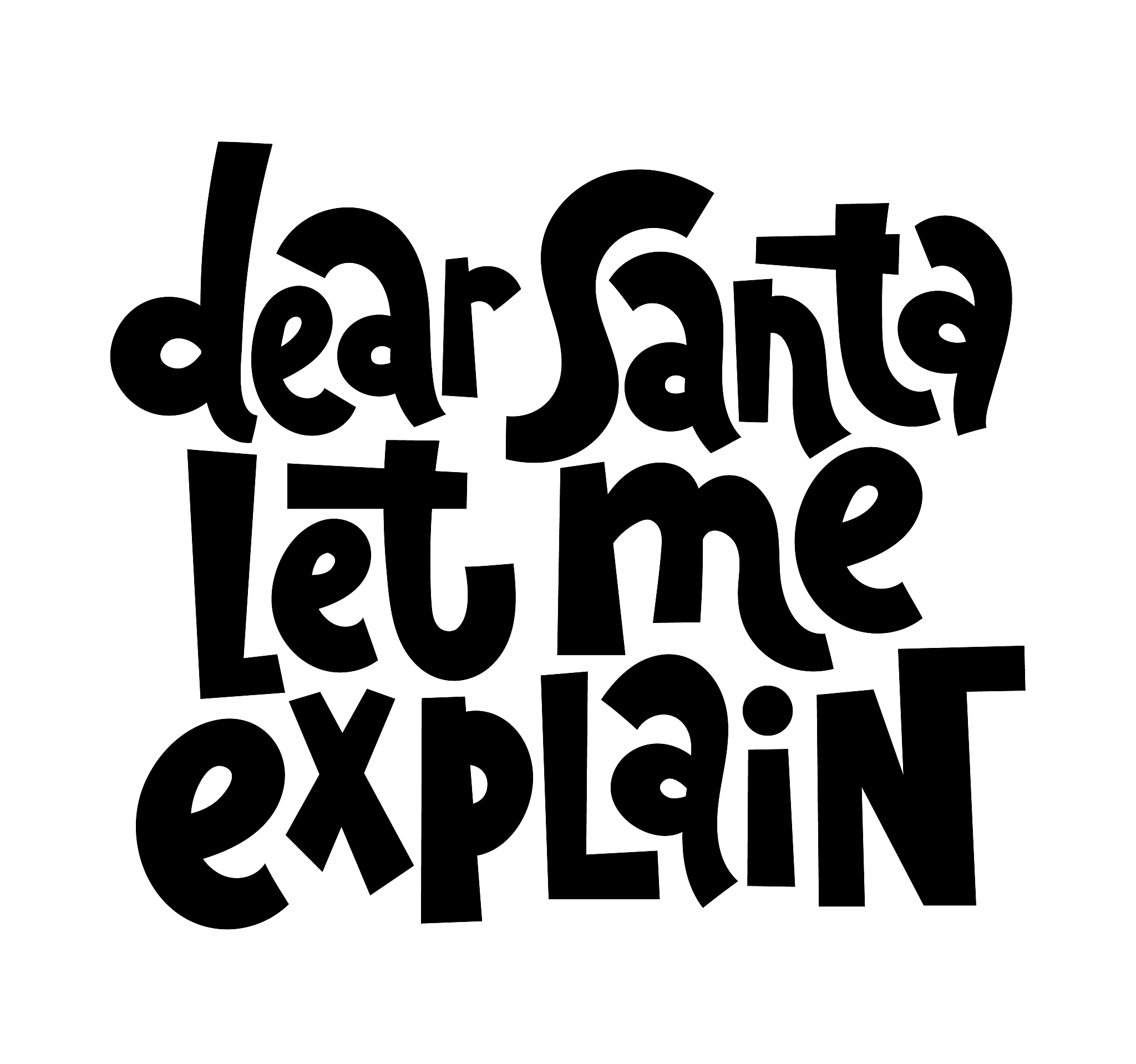 anti christmas vector lettering