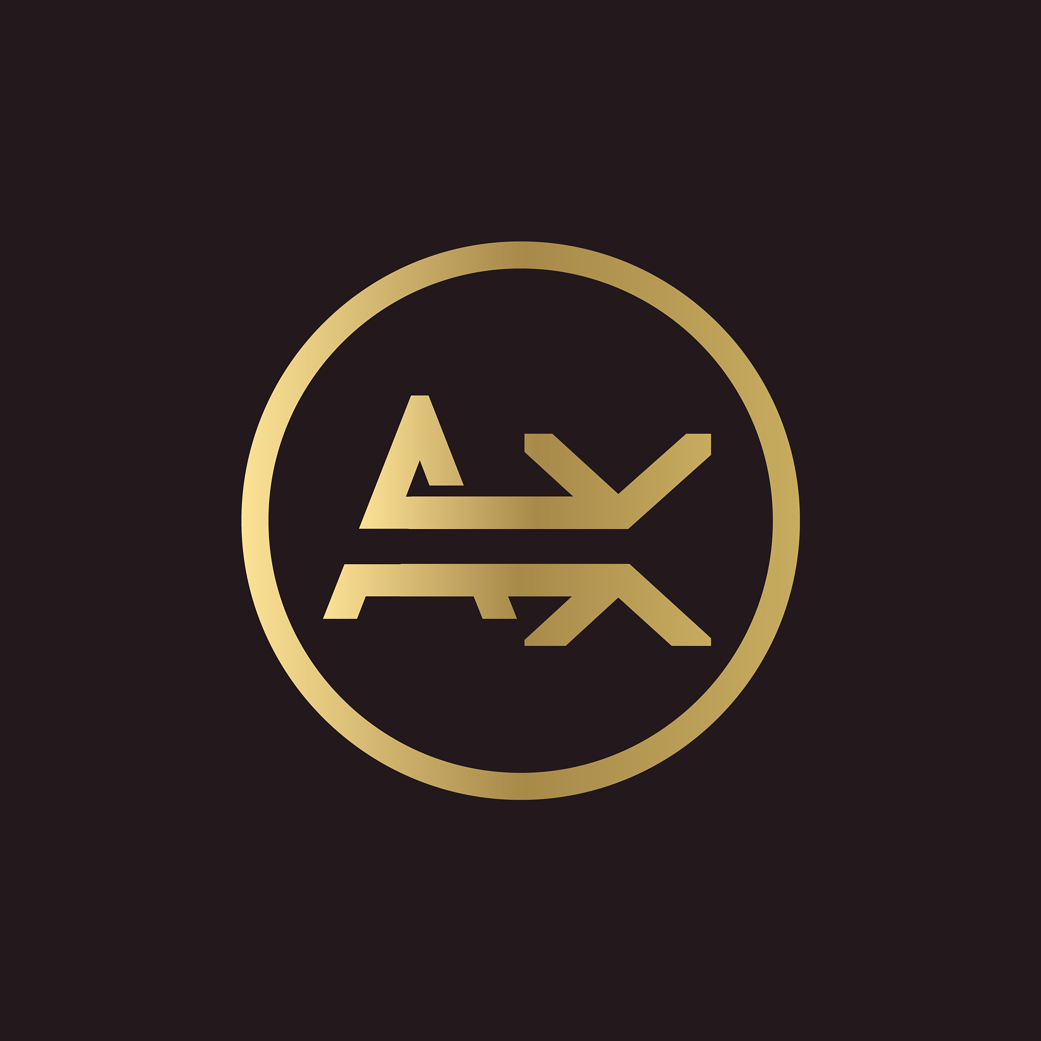 ax logo design business typography template