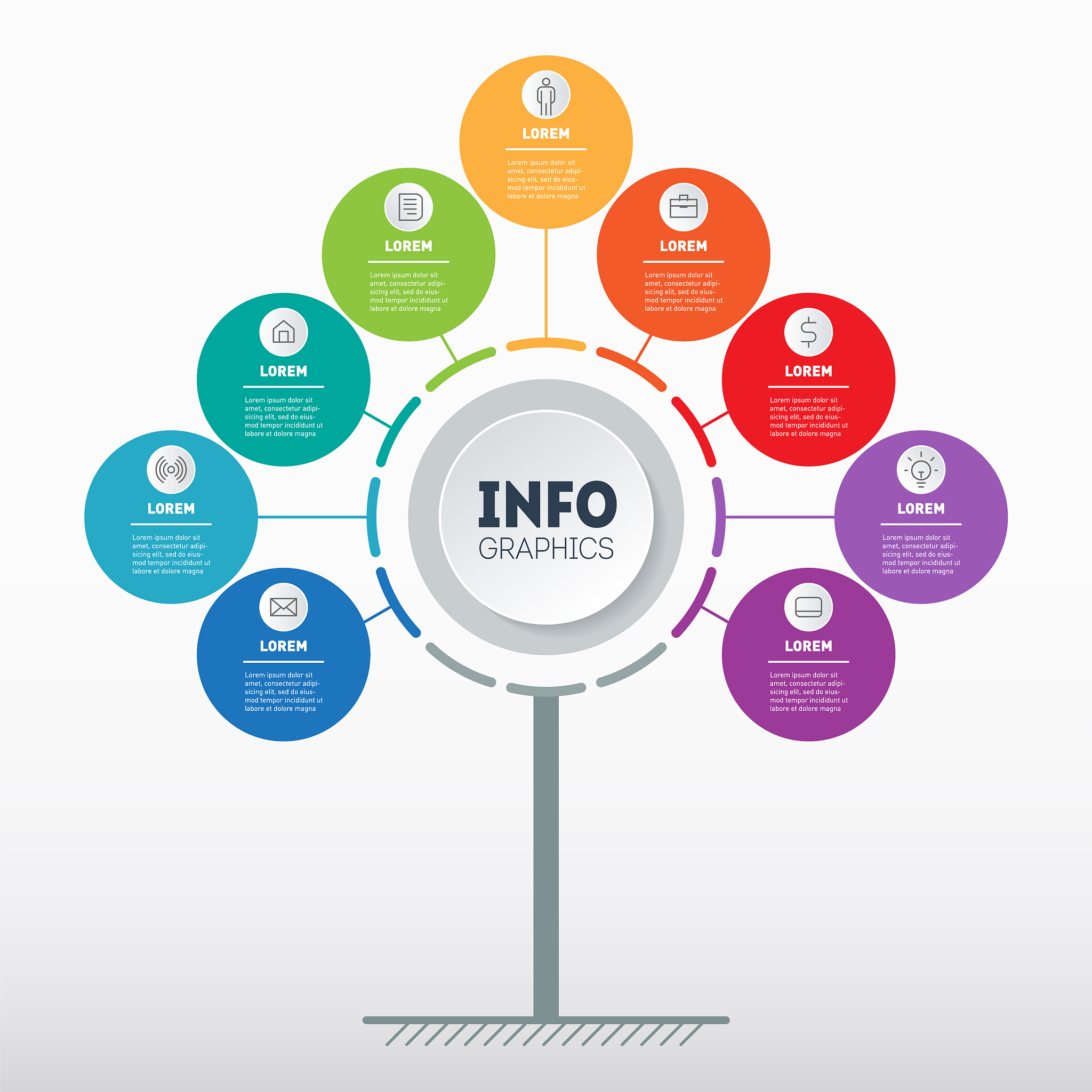 business presentation or infographics concept