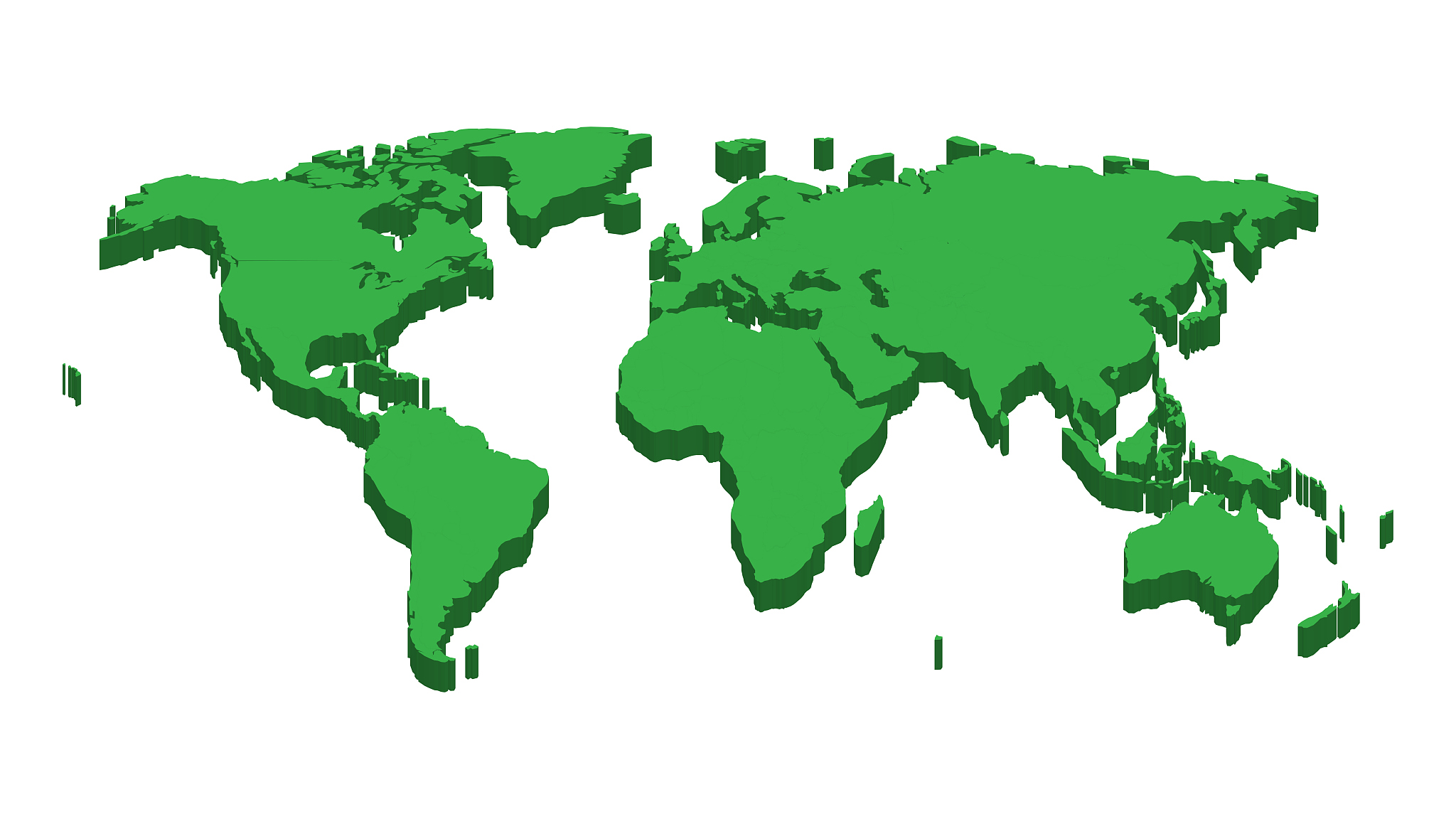 3d world map stock illustration
