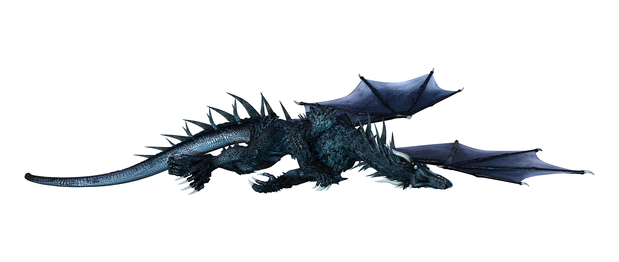 3d illustration fantasy dragon on white