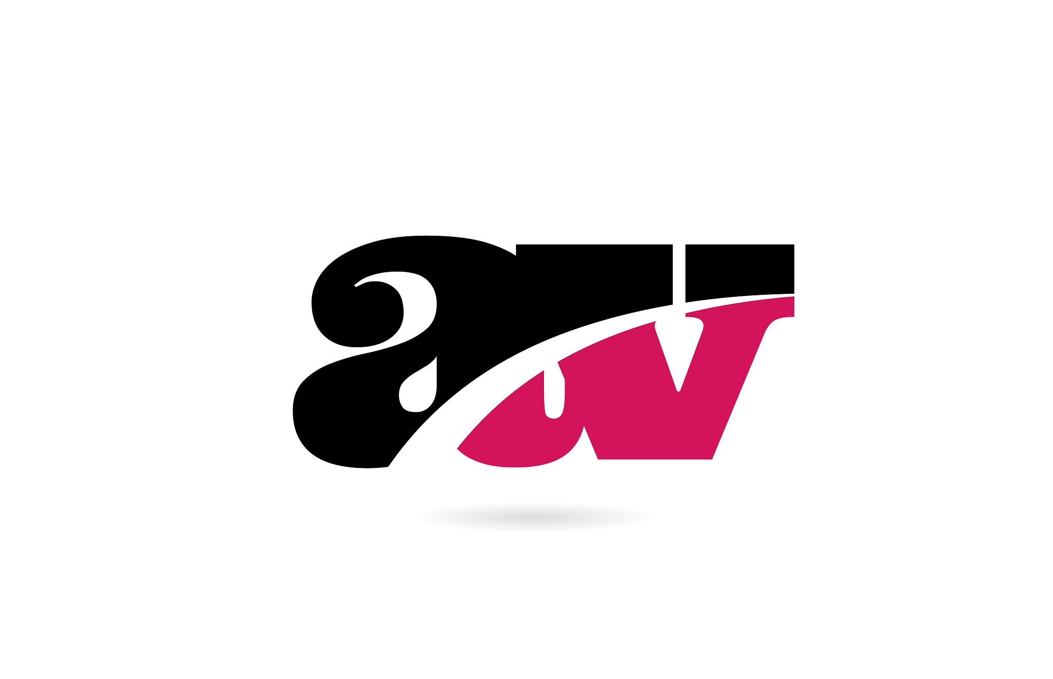 av a v pink and black alphabet letter combination