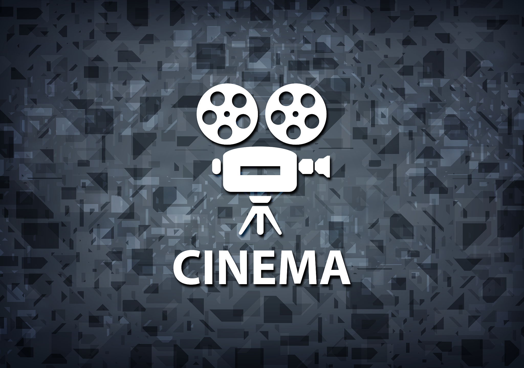 cinema (video camera icon) black background