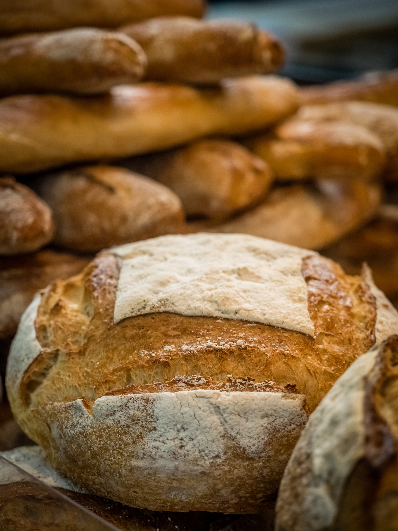 close up of freshly baked bread
