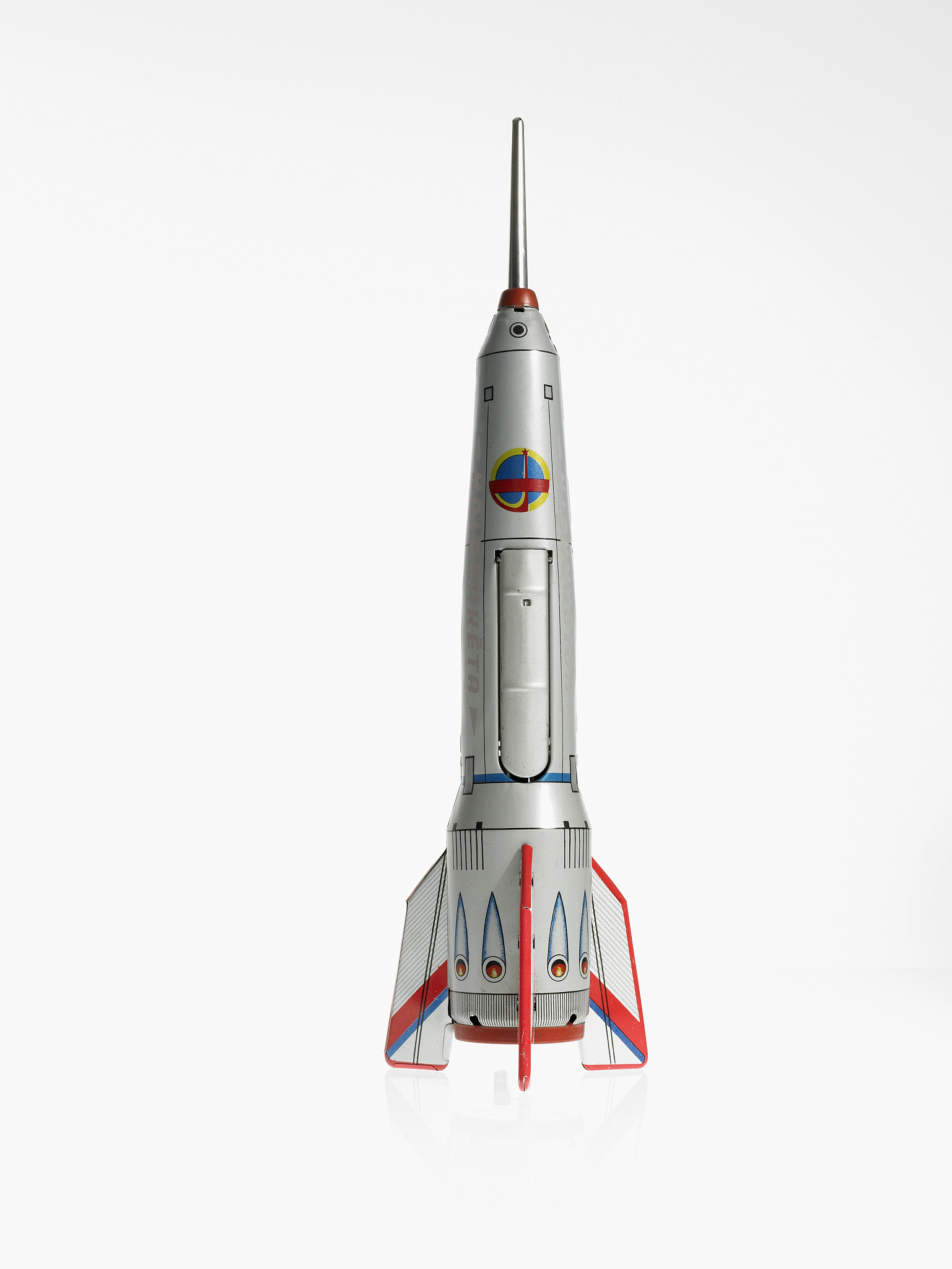 studio shot of model of spaceship