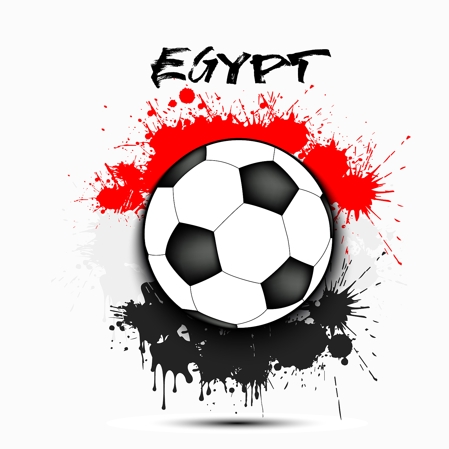 soccer ball and egypt flag