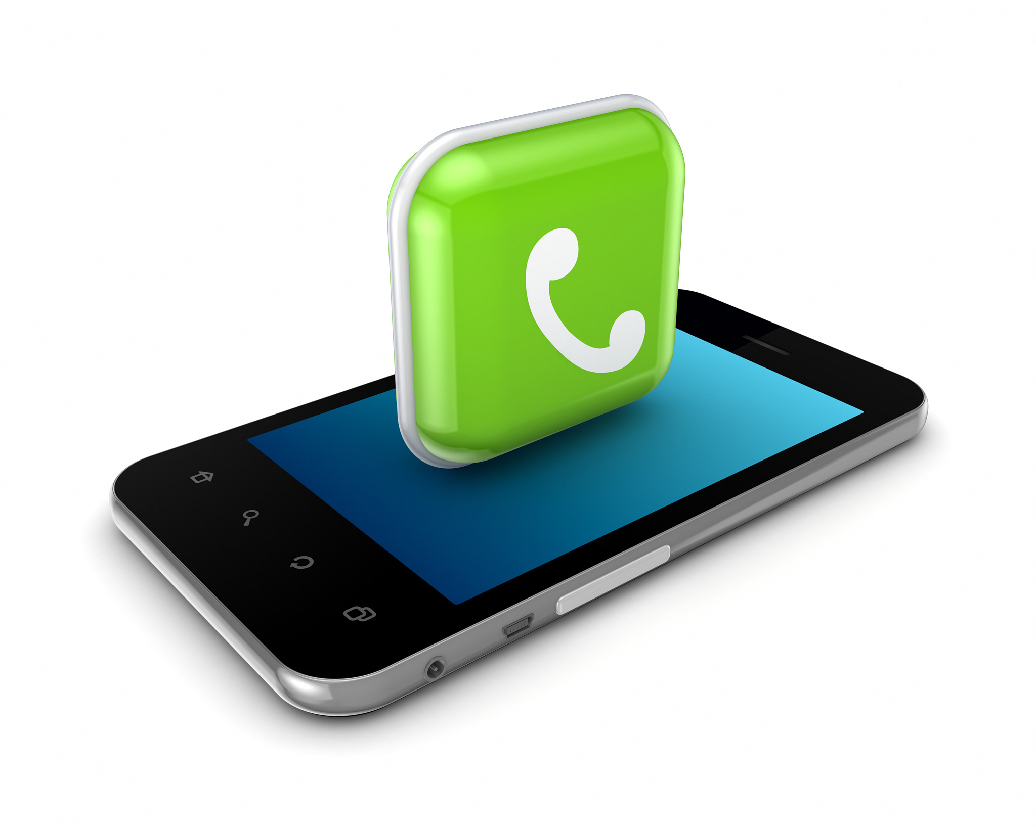 mobile phone with icon of calling.