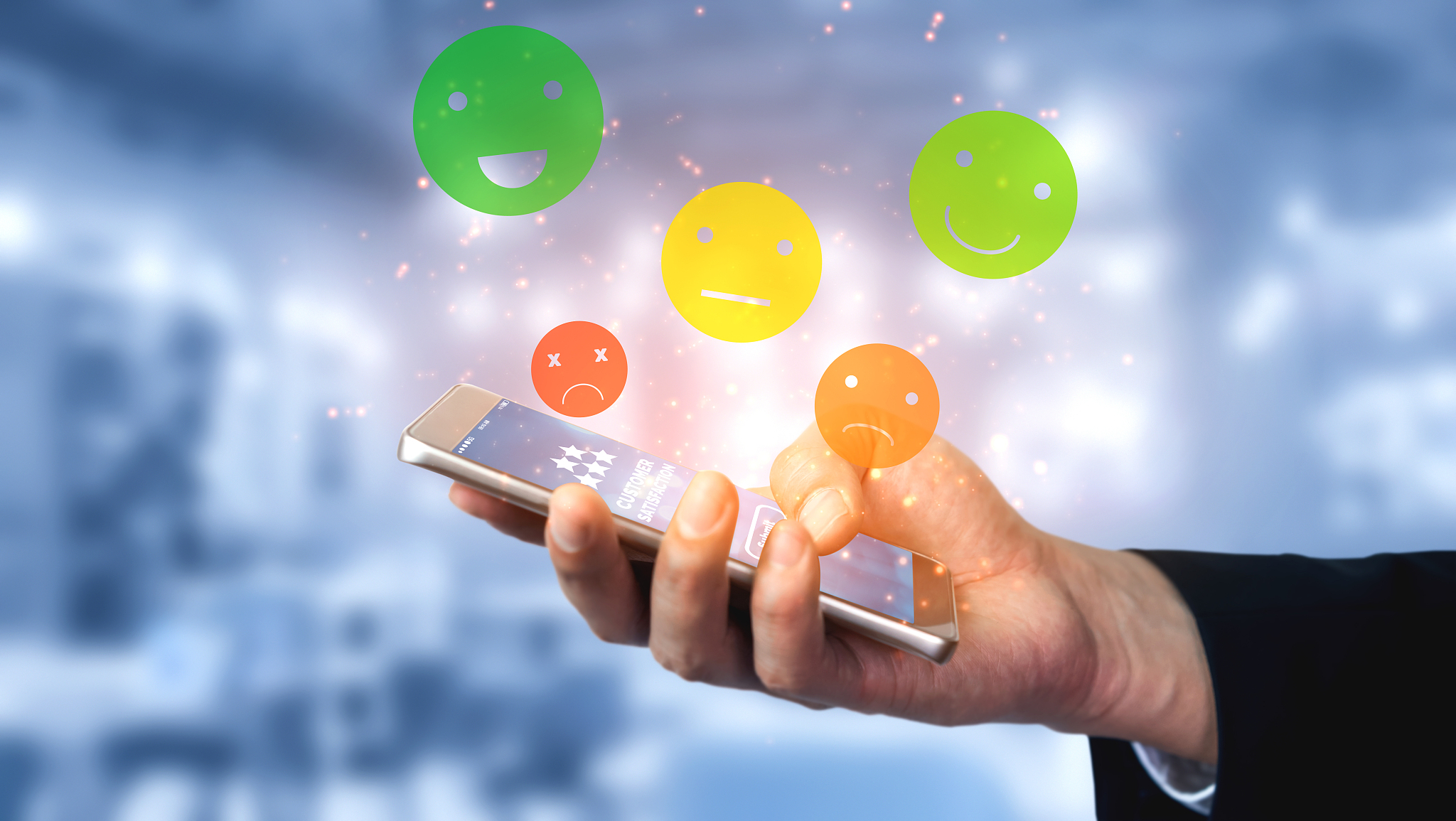 customer review satisfaction feedback survey concept.