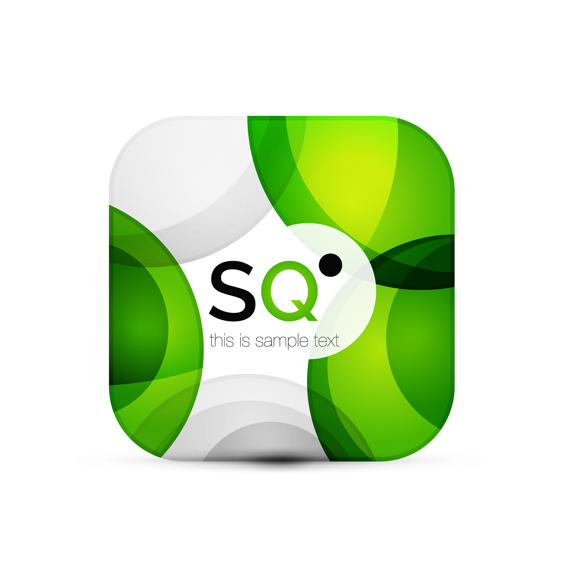 square geometric abstract business emblem