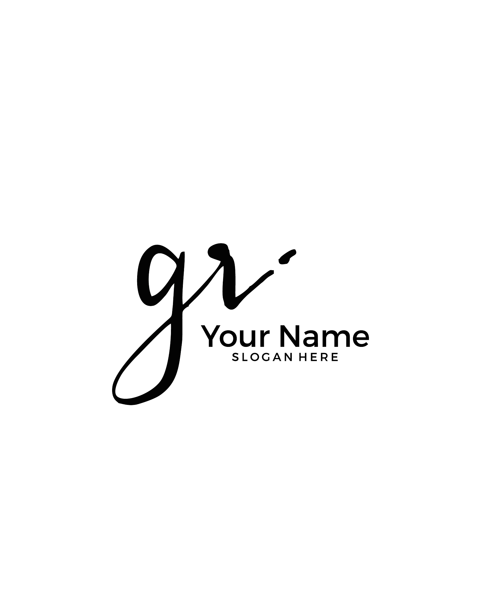 g r gr initial logo signature handwriting
